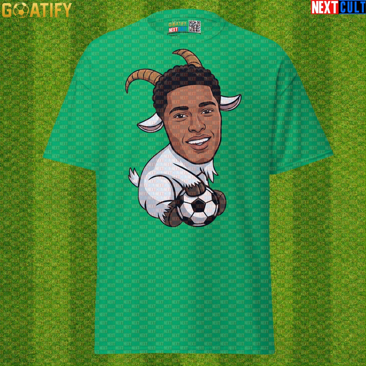 Jude Bellingham T-Shirt – GOAT Midfielder Graphic Tee for Real Madrid and England Fans |  | ["Borussia Dortmund", "England", "Football", "Jude Bellingham", "Real Madrid", "Soccer"]