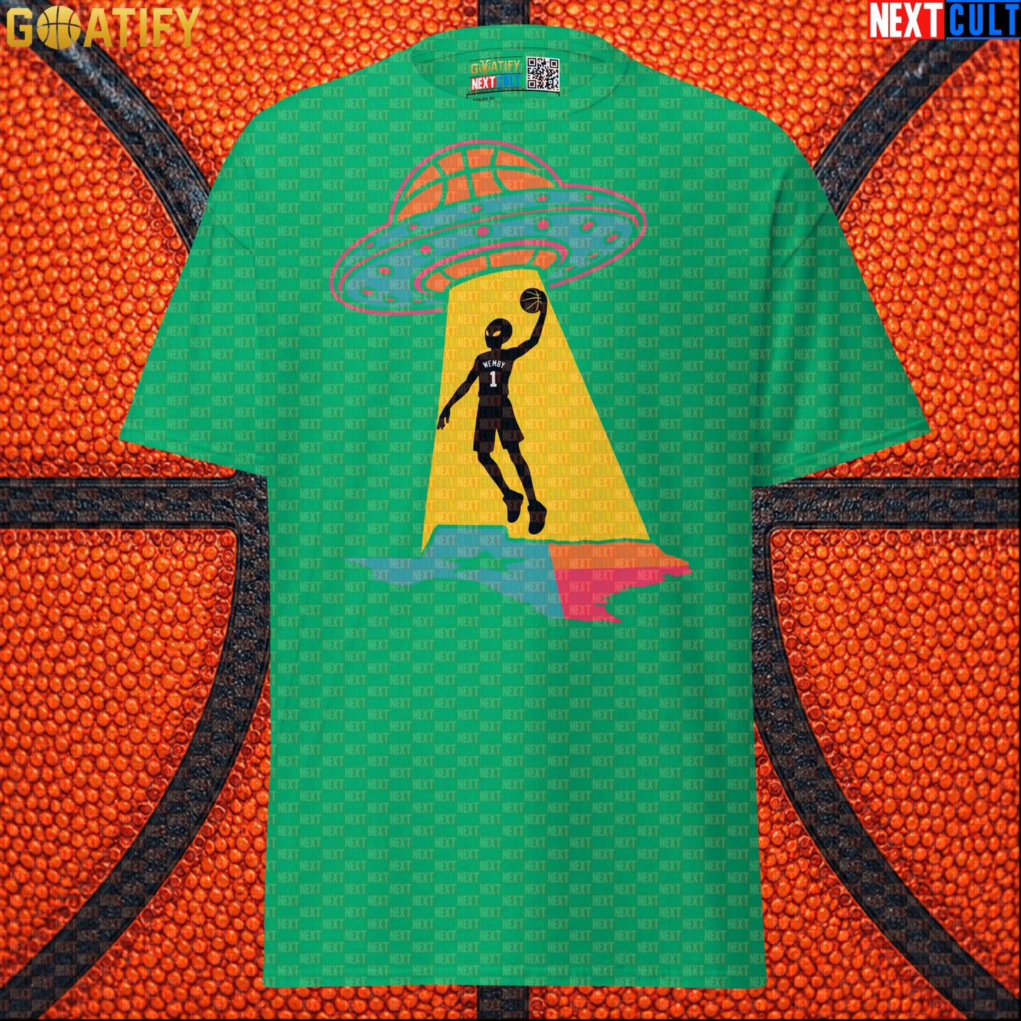 Basketball T-Shirt Alien Wemby UFO Abduction Graphic for Spurs Fans and Game Day Gifts |  | ["Basketball", "France", "NBA", "San Antonio Spurs", "Victor Wembanyama", "Wemby"]