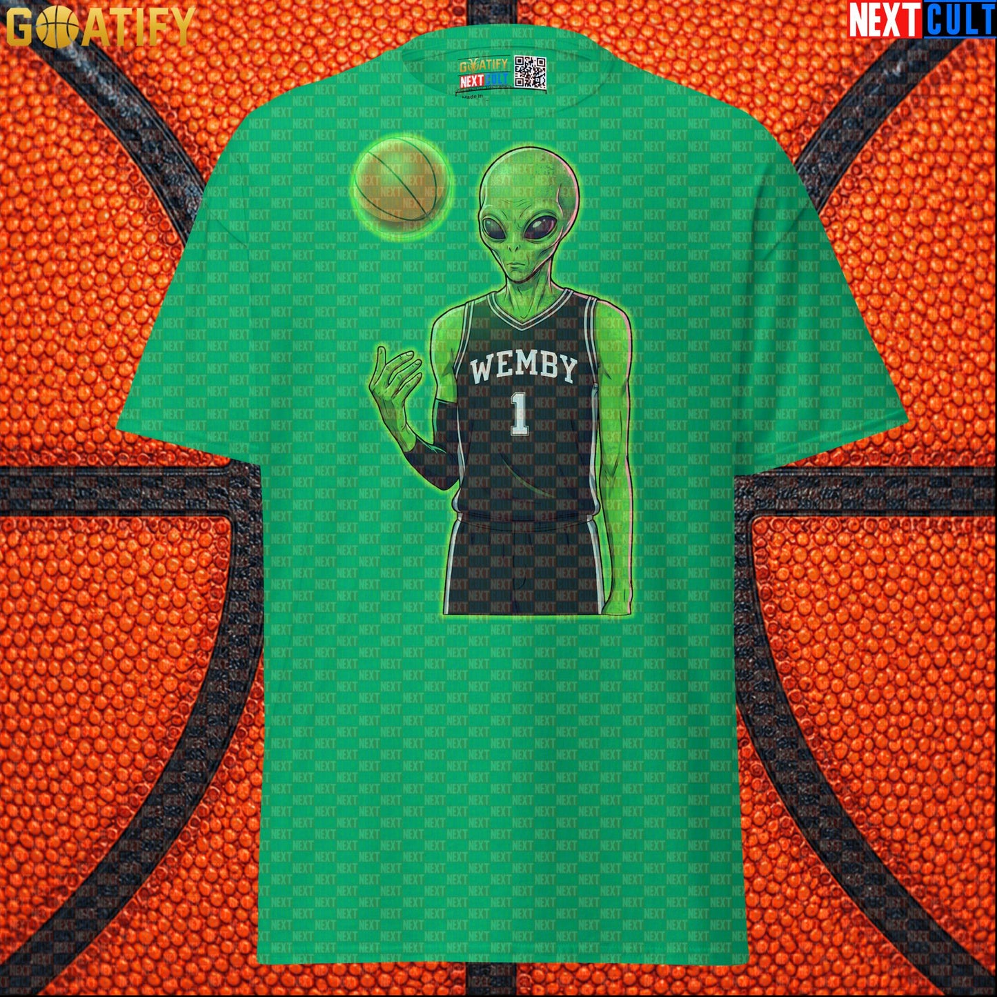 Basketball T-Shirt Alien Wemby Graphic for Spurs Fans, Victor Wembanyama Sci-Fi Gift |  | ["Basketball", "France", "NBA", "San Antonio Spurs", "Victor Wembanyama", "Wemby"]