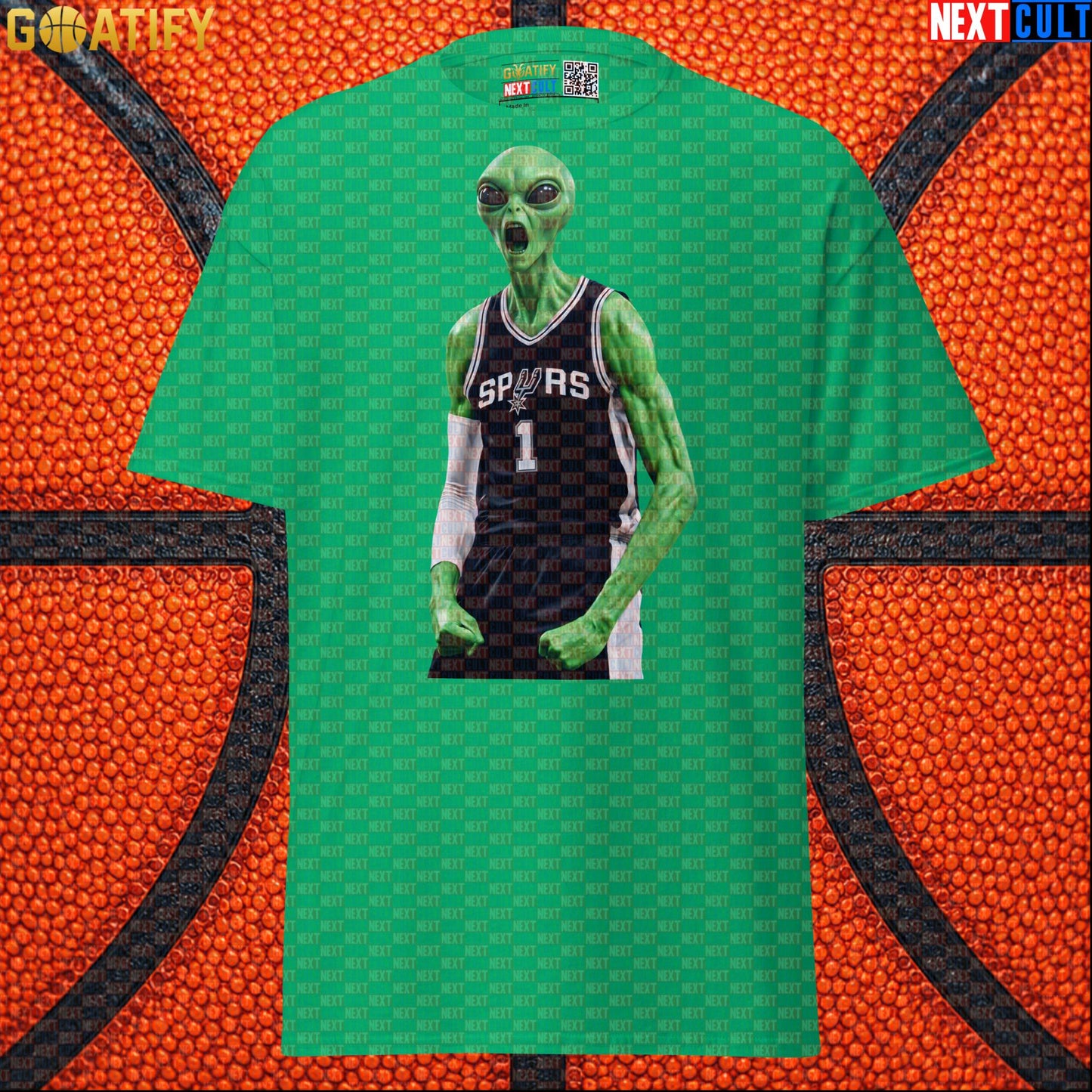 Basketball T-Shirt Alien Wemby Screaming Graphic for Victor Wembanyama and Spurs Fans |  | ["Basketball", "France", "NBA", "San Antonio Spurs", "Victor Wembanyama", "Wemby"]