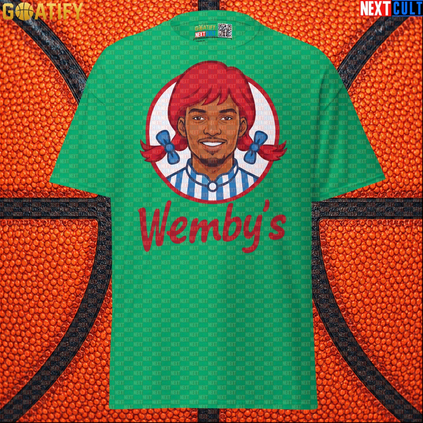 Basketball T-Shirt Wemby's Fast Food Parody for Victor Wembanyama Fans and NBA Gifts |  | ["Basketball", "France", "NBA", "San Antonio Spurs", "Victor Wembanyama", "Wemby"]