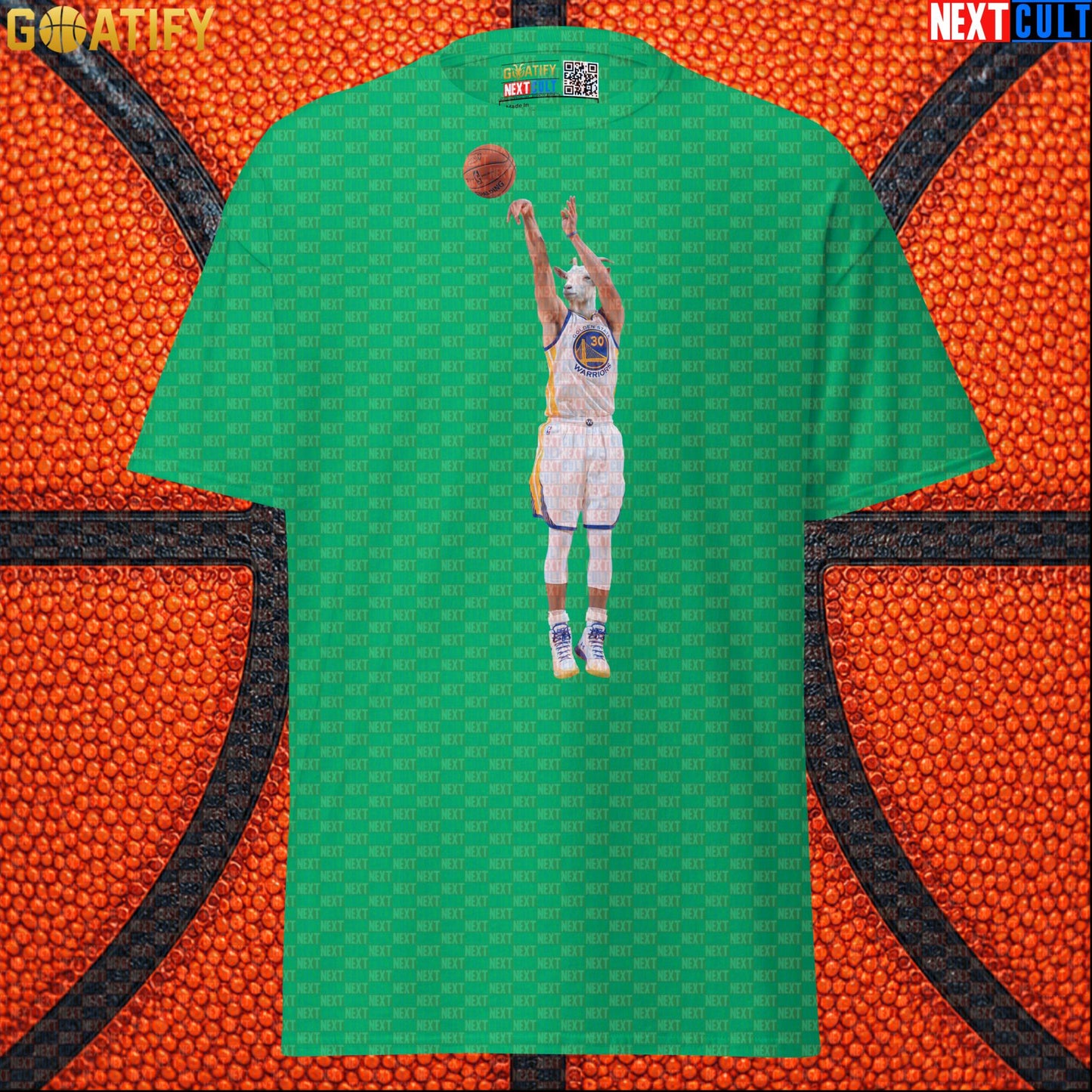 T-Shirt Stephen Curry GOAT 3 Pointer Graphic Tee for Warriors Fans NBA Basketball Gift Irish Green T-shirts Next Cult Brand
