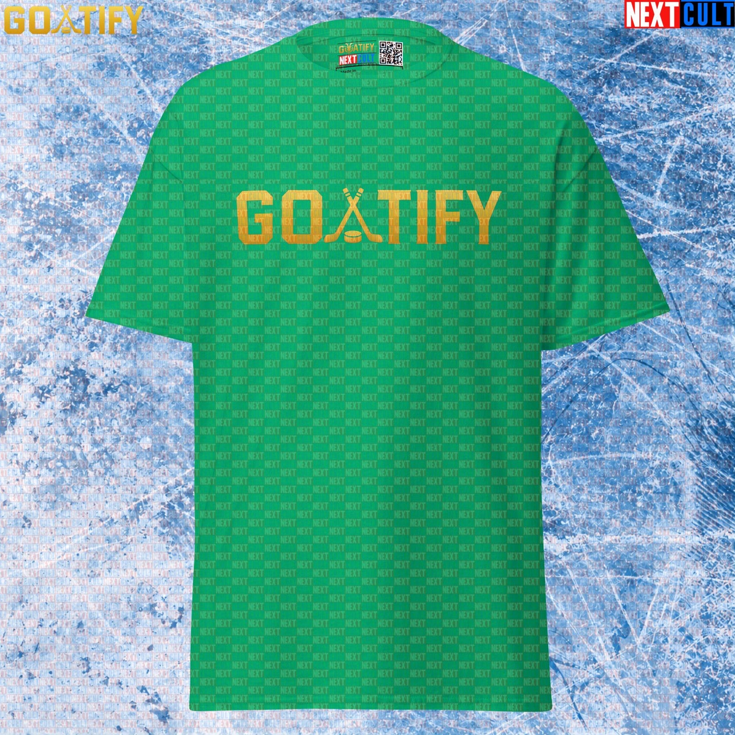 Hockey GOAT T-Shirt GOATIFY Gold Logo Graphic Tee for NHL Fans & Ice Hockey Gifts | T-shirts | ["Hockey", "NCB", "NHL"]