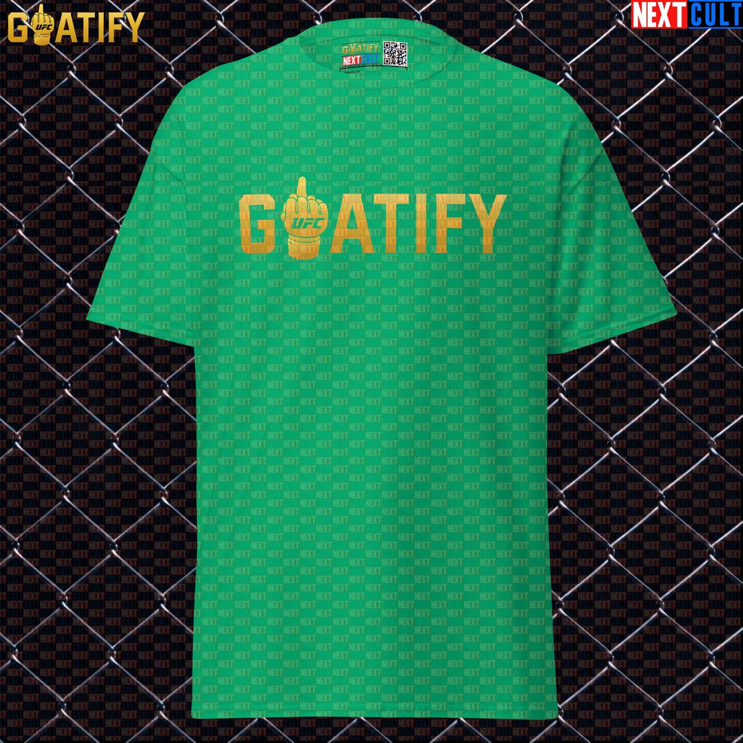 UFC GOAT T-Shirt Gold Middle Finger Fight Graphic for MMA Fans & Fighter Gifts | GOATIFY | T-shirts | ["Martial Arts", "MMA", "NCB", "UFC"]