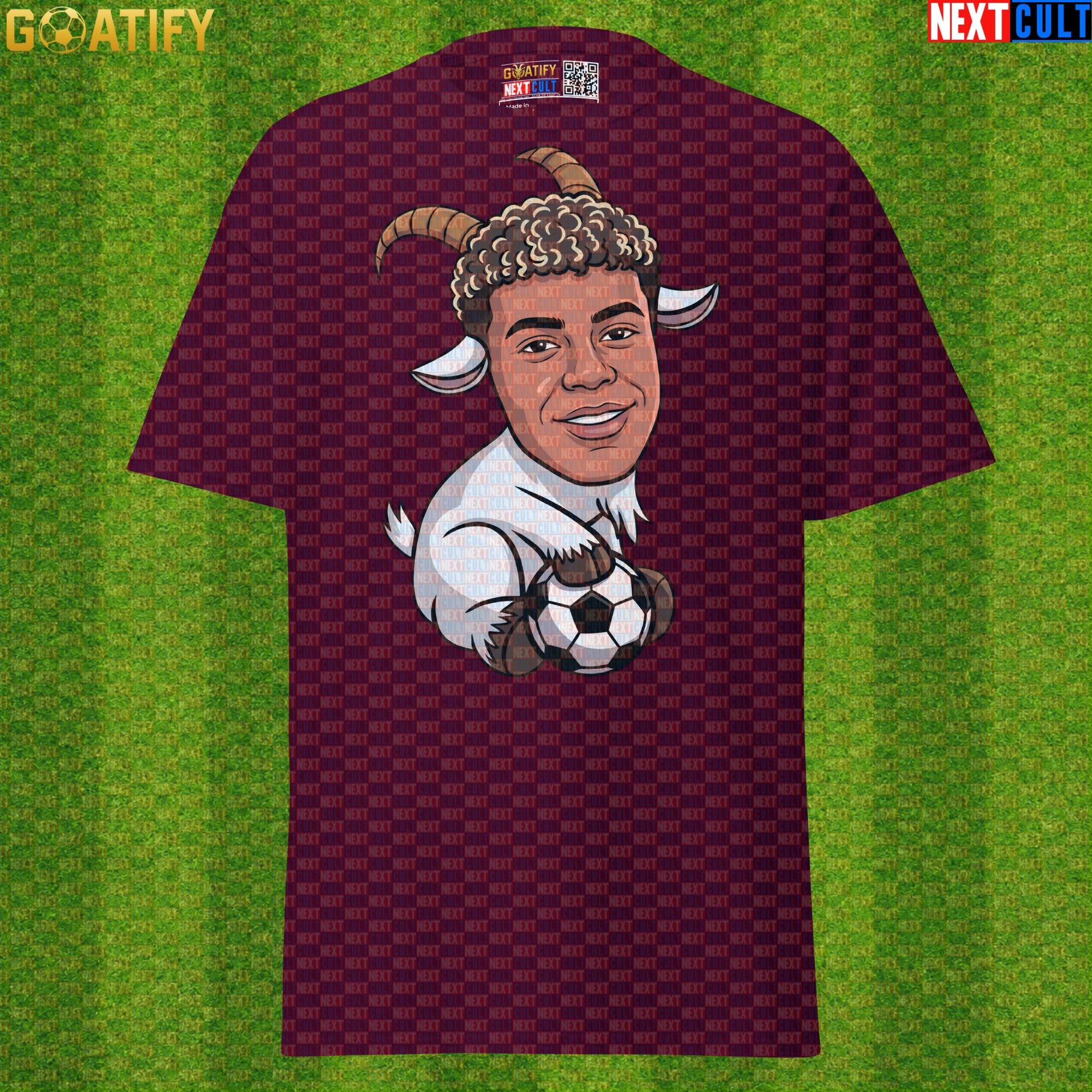 Lamine Yamal T-Shirt – Baby GOAT Soccer Graphic Tee for Spain Fans and Match Days Maroon Next Cult Brand