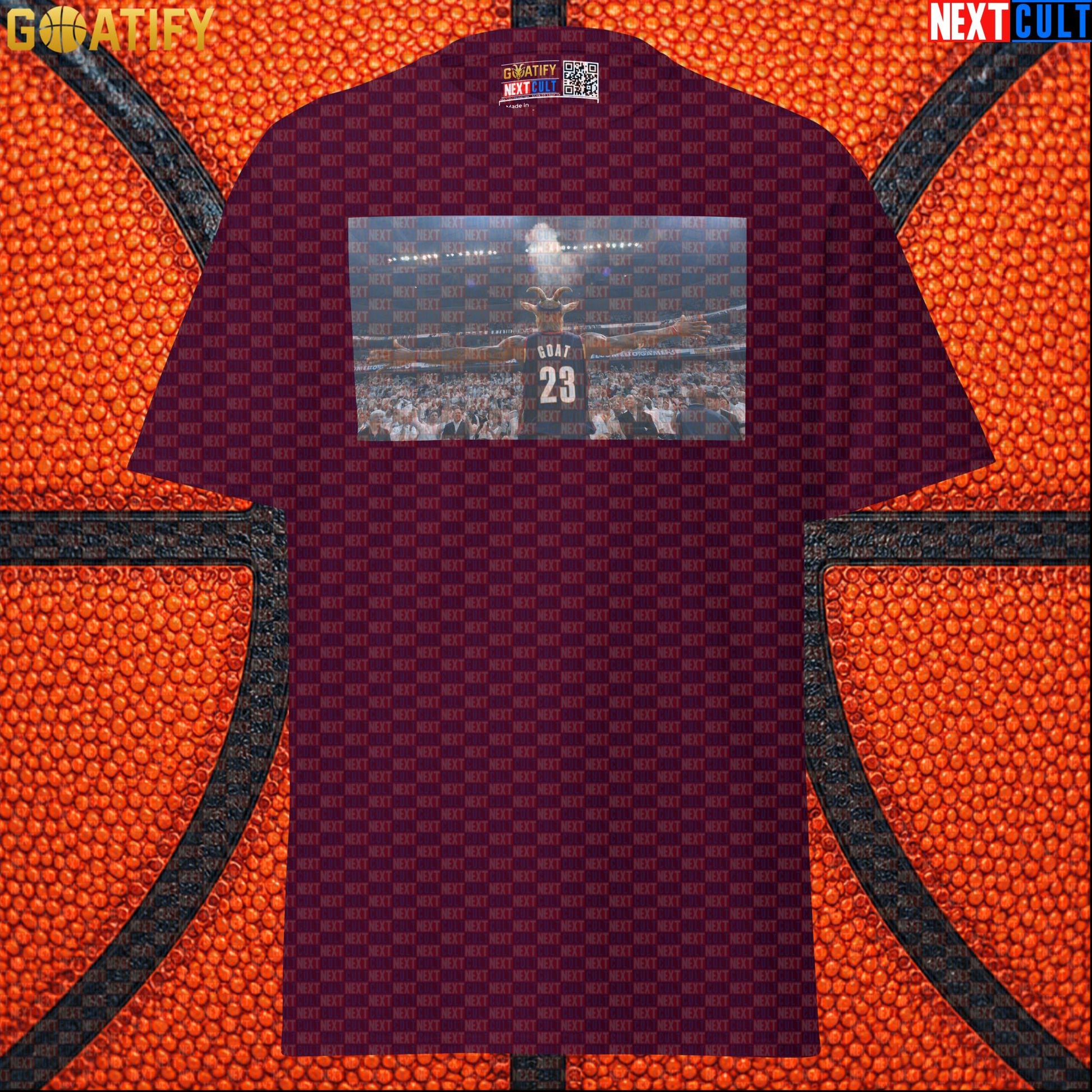 LeBron James T-Shirt – Iconic Chalk Toss GOAT Graphic Tee for Cleveland Basketball Fans |  | ["Basketball", "Cleveland Cavaliers", "LeBron James", "NBA"]