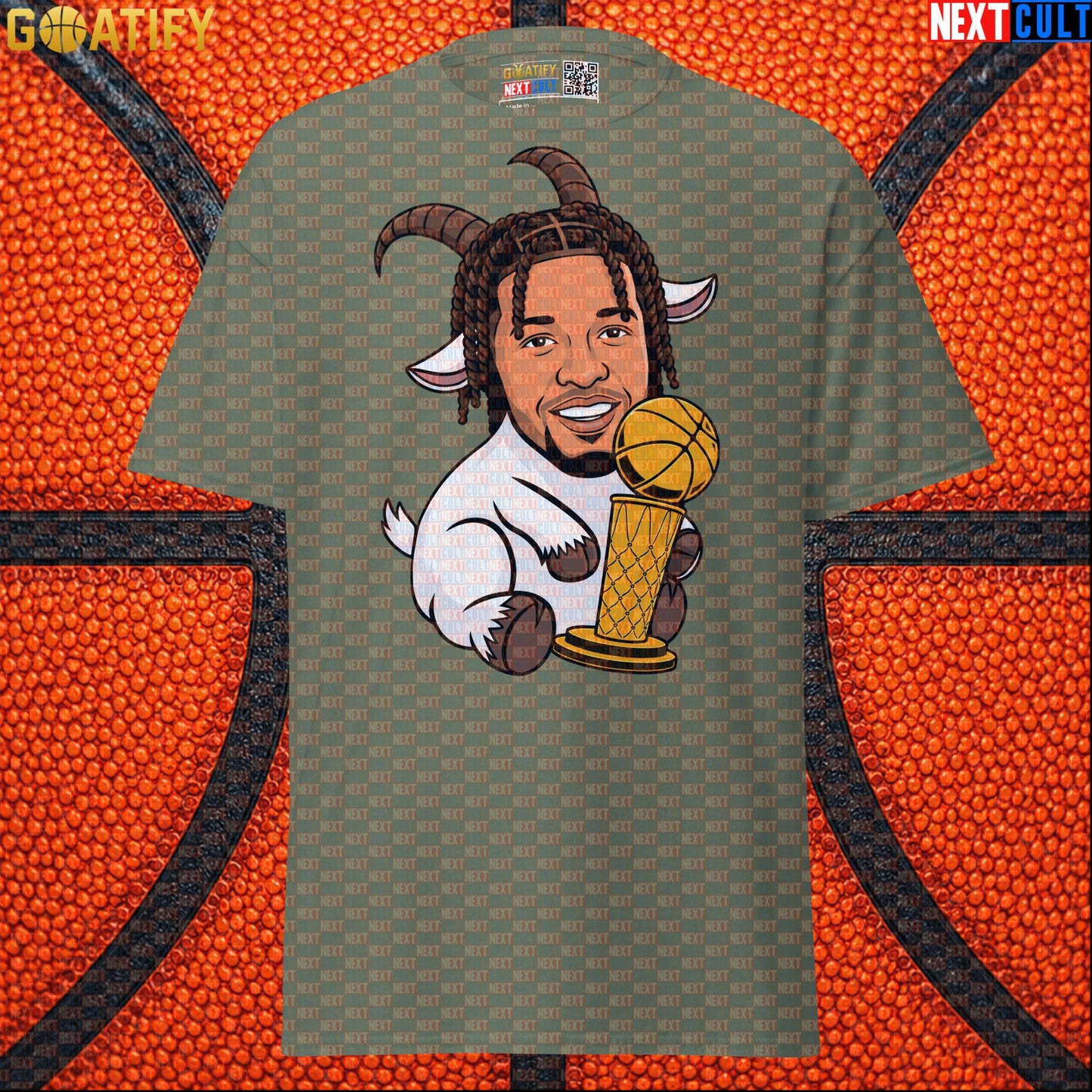 Jalen Brunson T-Shirt – 2026 NBA Champion GOAT Graphic Tee Gift for New York Knicks Fans Military Green Next Cult Brand