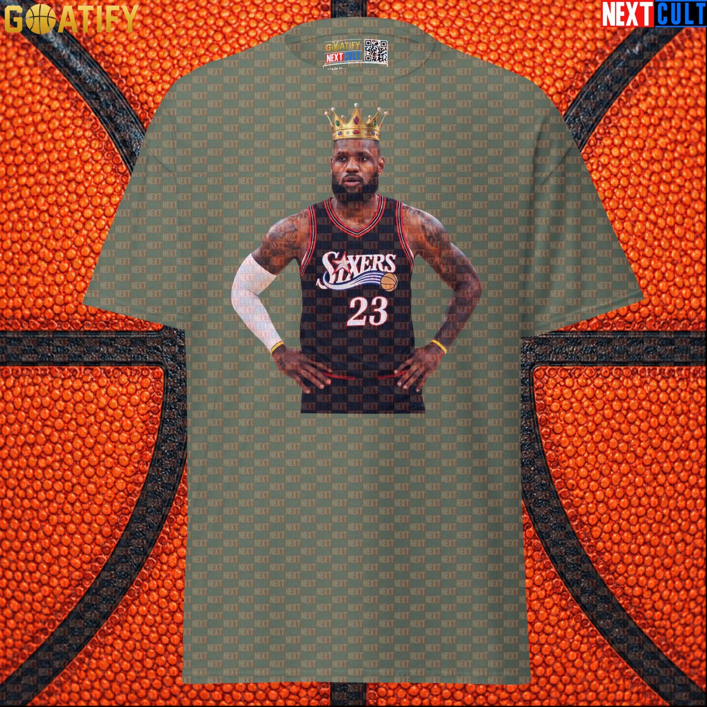 LeBron James T-Shirt – King of Philly 76ers Basketball Graphic Tee for NBA Fans & Gifts |  | ["Basketball", "LeBron James", "NBA", "Philadelphia 76ers"]