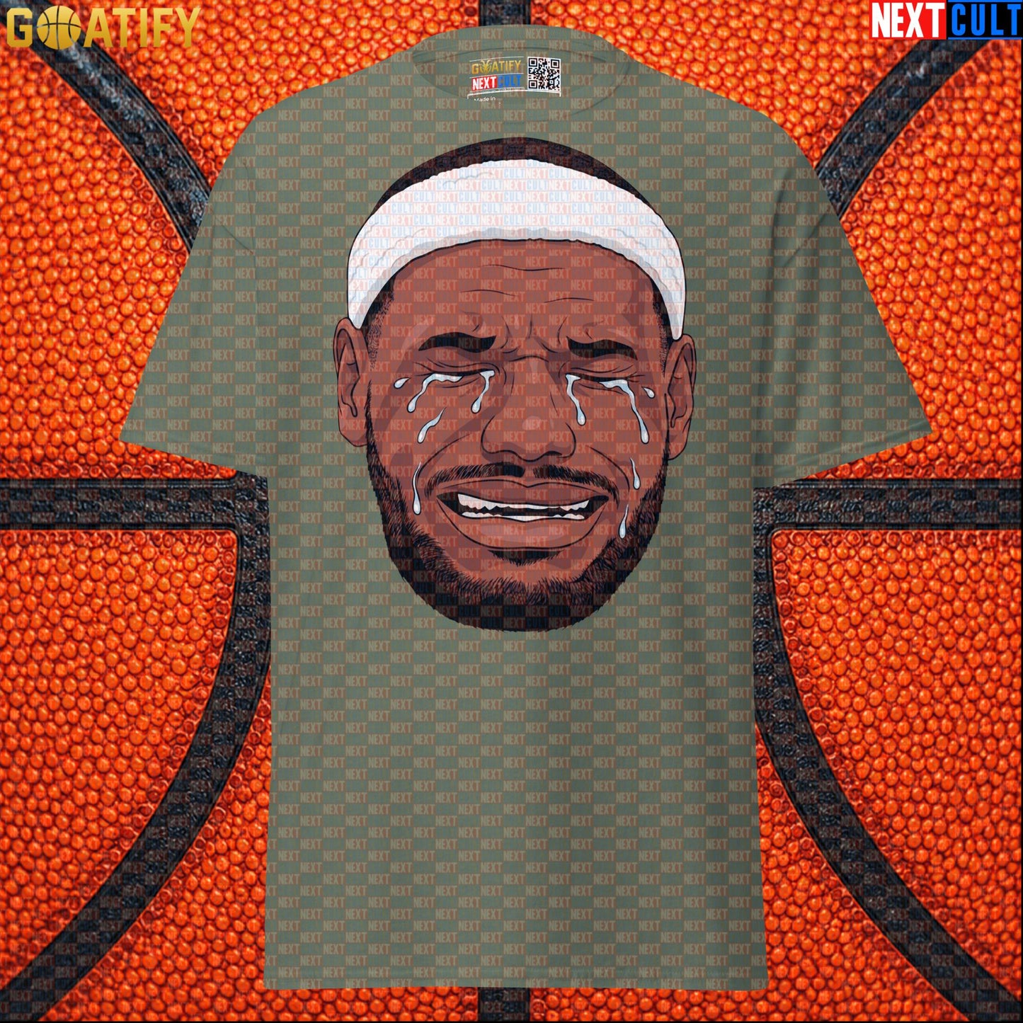 Crying LeBron Meme T-Shirt – Funny NBA Basketball Graphic Tee Game Day Gift for Fans |  | ["Basketball", "LeBron James", "NBA"]