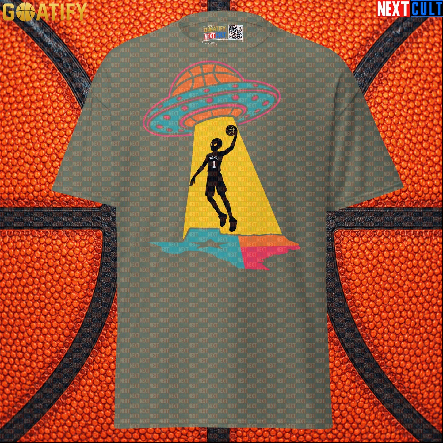 Basketball T-Shirt Alien Wemby UFO Abduction Graphic for Spurs Fans and Game Day Gifts |  | ["Basketball", "France", "NBA", "San Antonio Spurs", "Victor Wembanyama", "Wemby"]