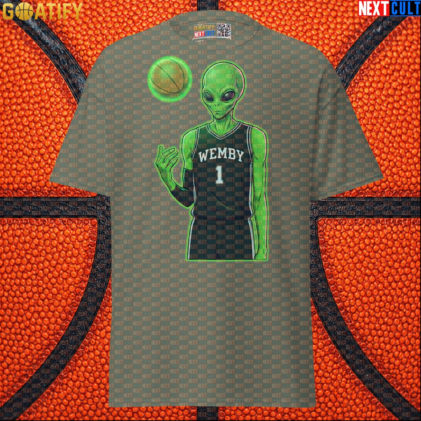 Basketball T-Shirt Alien Wemby Graphic for Spurs Fans, Victor Wembanyama Sci-Fi Gift |  | ["Basketball", "France", "NBA", "San Antonio Spurs", "Victor Wembanyama", "Wemby"]