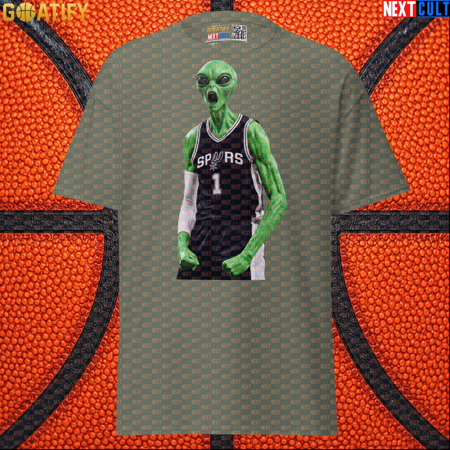 Basketball T-Shirt Alien Wemby Screaming Graphic for Victor Wembanyama and Spurs Fans |  | ["Basketball", "France", "NBA", "San Antonio Spurs", "Victor Wembanyama", "Wemby"]