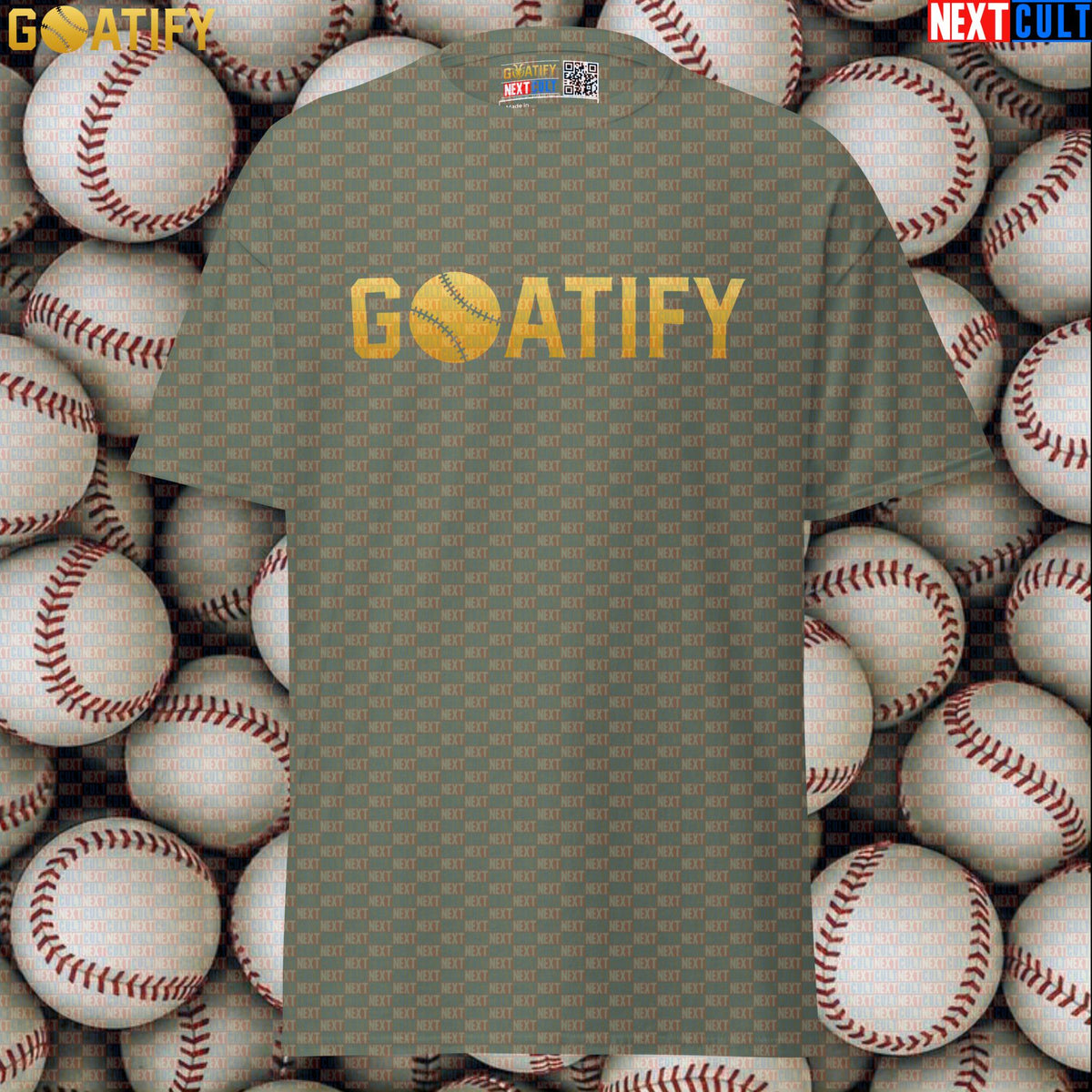 T-Shirt GOATIFY Baseball GOAT Graphic Tee for MLB Fans Greatest of All Time Sports Gift | T-shirts | ["Baseball", "MLB", "NCB"]
