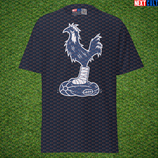 Deflated Tottenham Hotspur Parody T-Shirt, Funny Spursy Football Graphic Tee for North London Banter Navy T-shirts Next Cult Brand