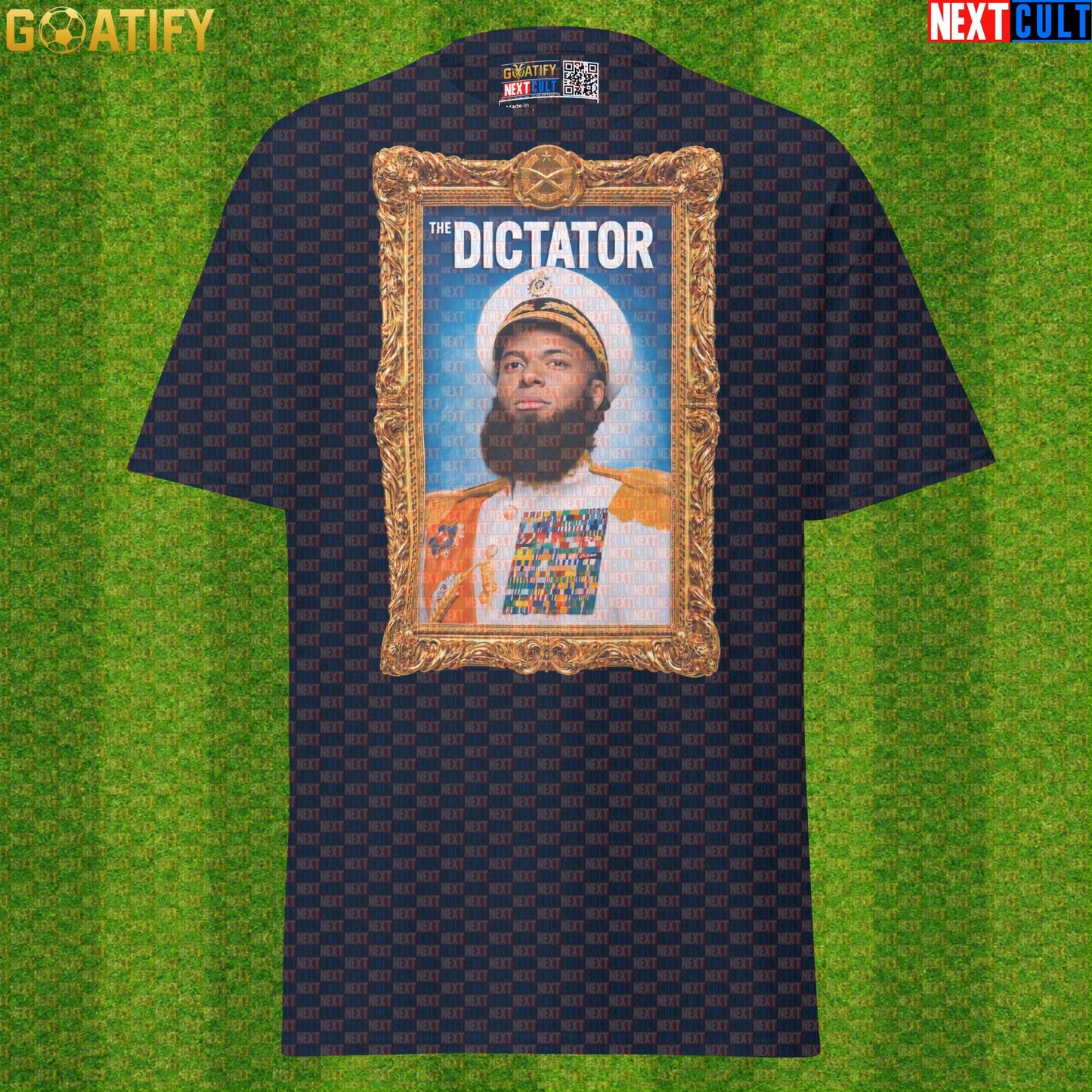 Kylian Mbappe T-Shirt – The Dictator Baroque Football Tee for France and Real Madrid Fans Navy Next Cult Brand