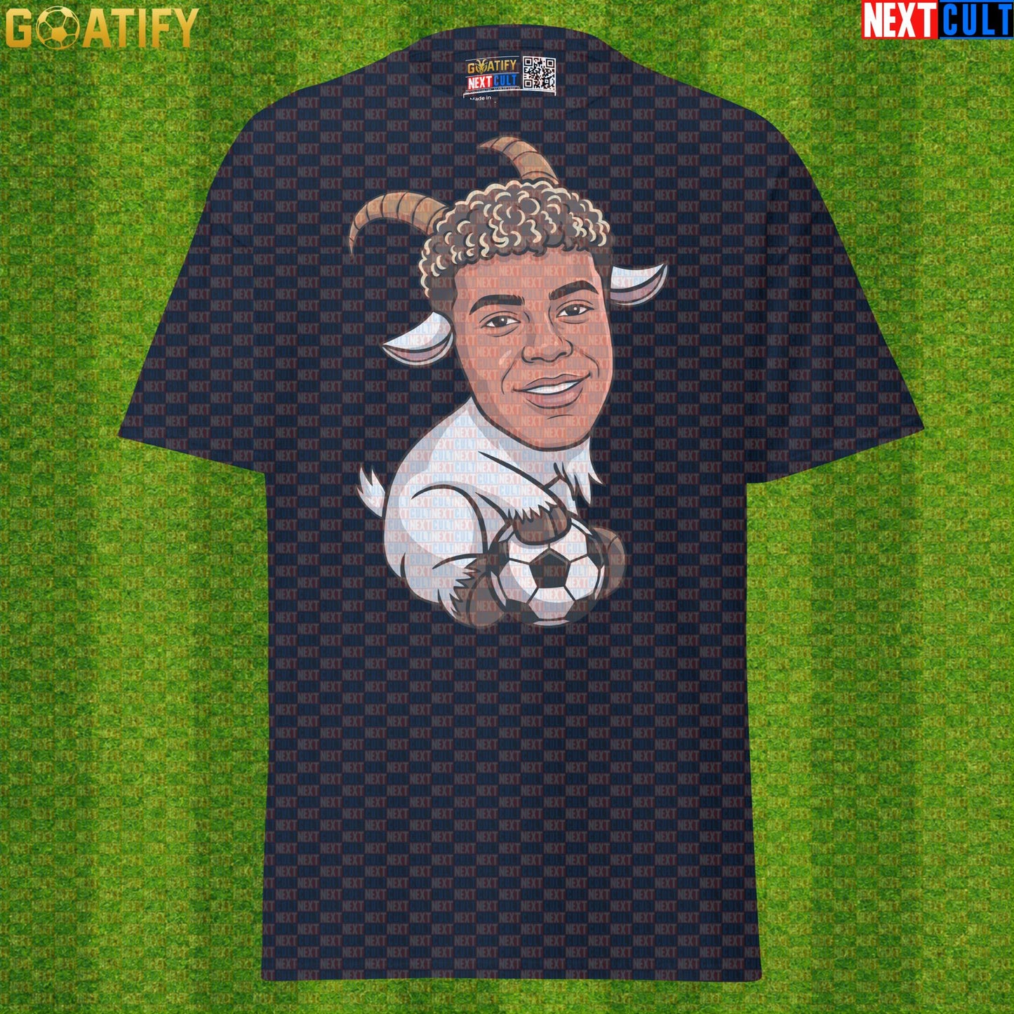 Lamine Yamal T-Shirt – Baby GOAT Soccer Graphic Tee for Spain Fans and Match Days Navy Next Cult Brand
