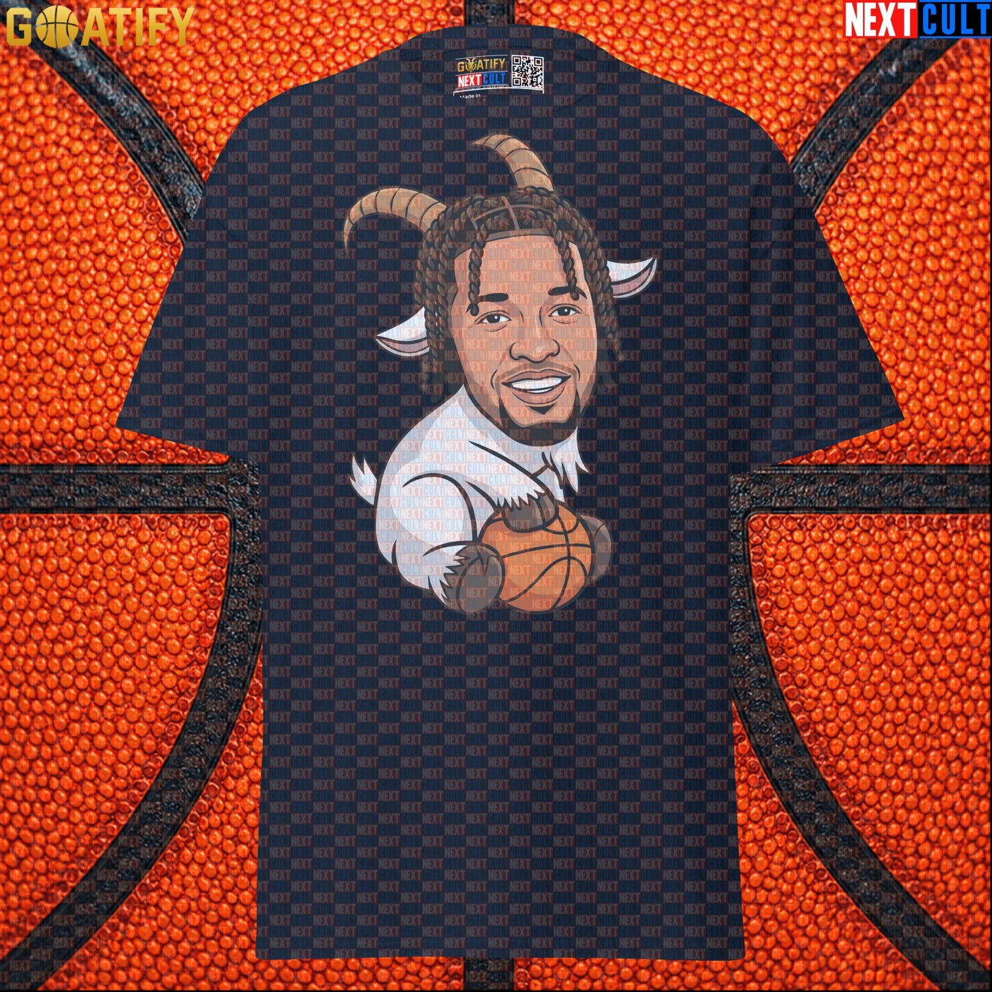 Jalen Brunson T-Shirt – NBA Champion GOAT Graphic Tee Gift for New York Knicks Fans Navy Next Cult Brand