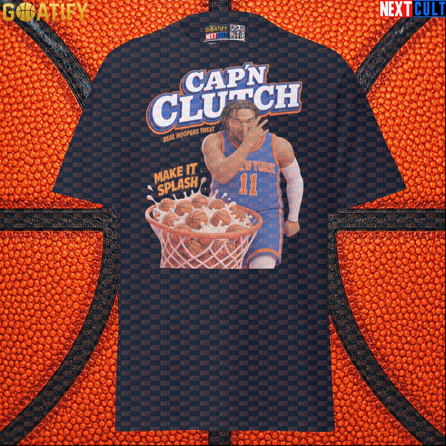 Jalen Brunson T-Shirt – Cap’n Clutch Cereal Parody Tee for Knicks Championship Fans |  | ["Basketball", "Jalen Brunson", "NBA", "New York Knicks"]
