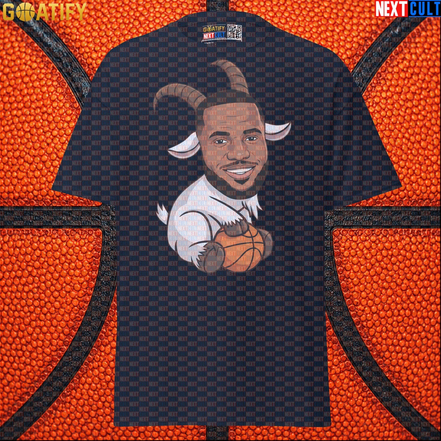 LeBron James T-Shirt – LeGOAT Cartoon Graphic Tee for NBA Fans and Basketball Gifts |  | ["Basketball", "Cleveland Cavaliers", "LeBron James", "Los Angeles Lakers", "Miami Heat", "NBA"]