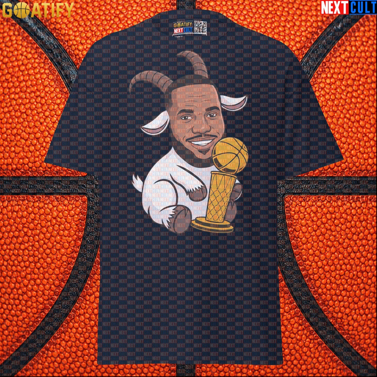 LeBron James T-Shirt – LeGOAT Champion Graphic Tee for NBA Fans and Basketball Gifts |  | ["Basketball", "Cleveland Cavaliers", "LeBron James", "Los Angeles Lakers", "Miami Heat", "NBA"]