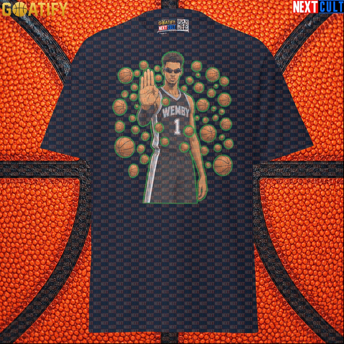 Victor Wembanyama T-Shirt – Wemby Matrix Stopper Graphic Tee Gift for Spurs Basketball Fans |  | ["Basketball", "France", "NBA", "San Antonio Spurs", "Victor Wembanyama"]