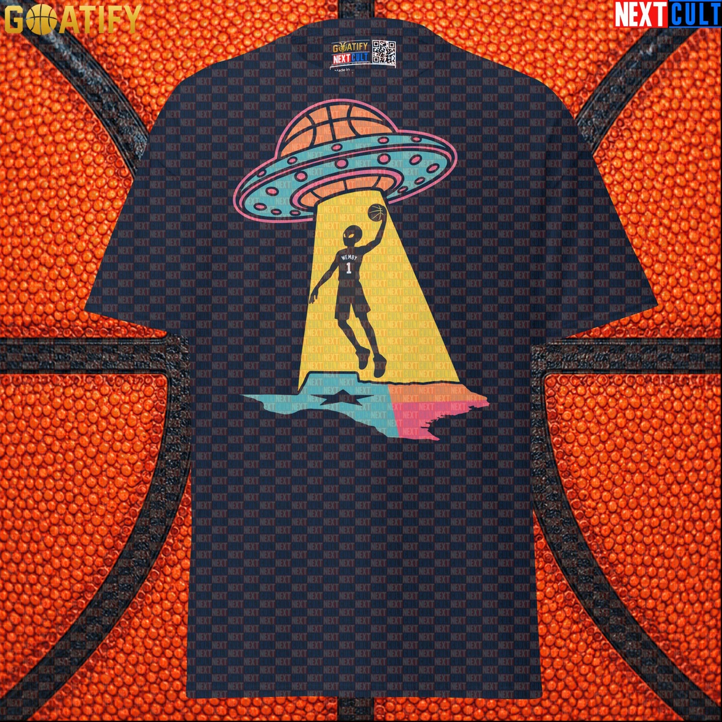 Basketball T-Shirt Alien Wemby UFO Abduction Graphic for Spurs Fans and Game Day Gifts |  | ["Basketball", "France", "NBA", "San Antonio Spurs", "Victor Wembanyama", "Wemby"]