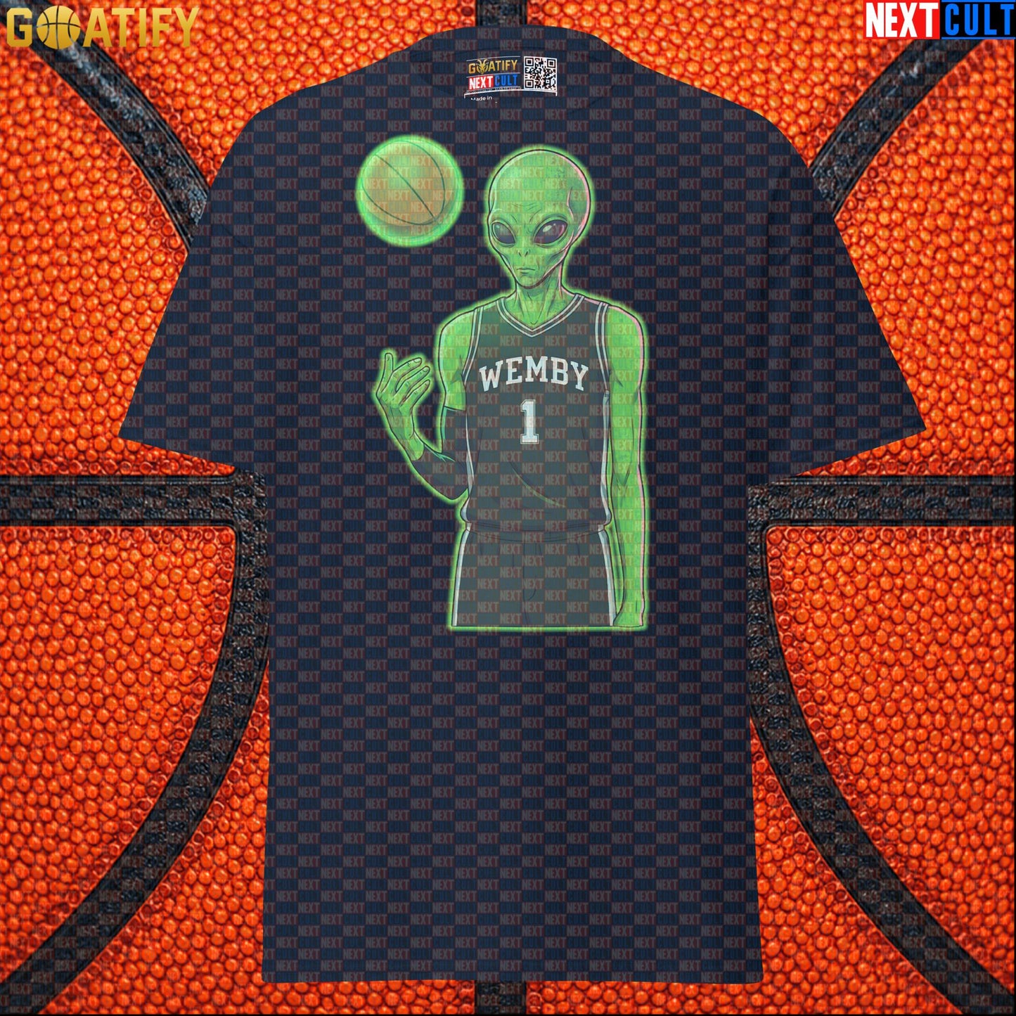 Basketball T-Shirt Alien Wemby Graphic for Spurs Fans, Victor Wembanyama Sci-Fi Gift |  | ["Basketball", "France", "NBA", "San Antonio Spurs", "Victor Wembanyama", "Wemby"]