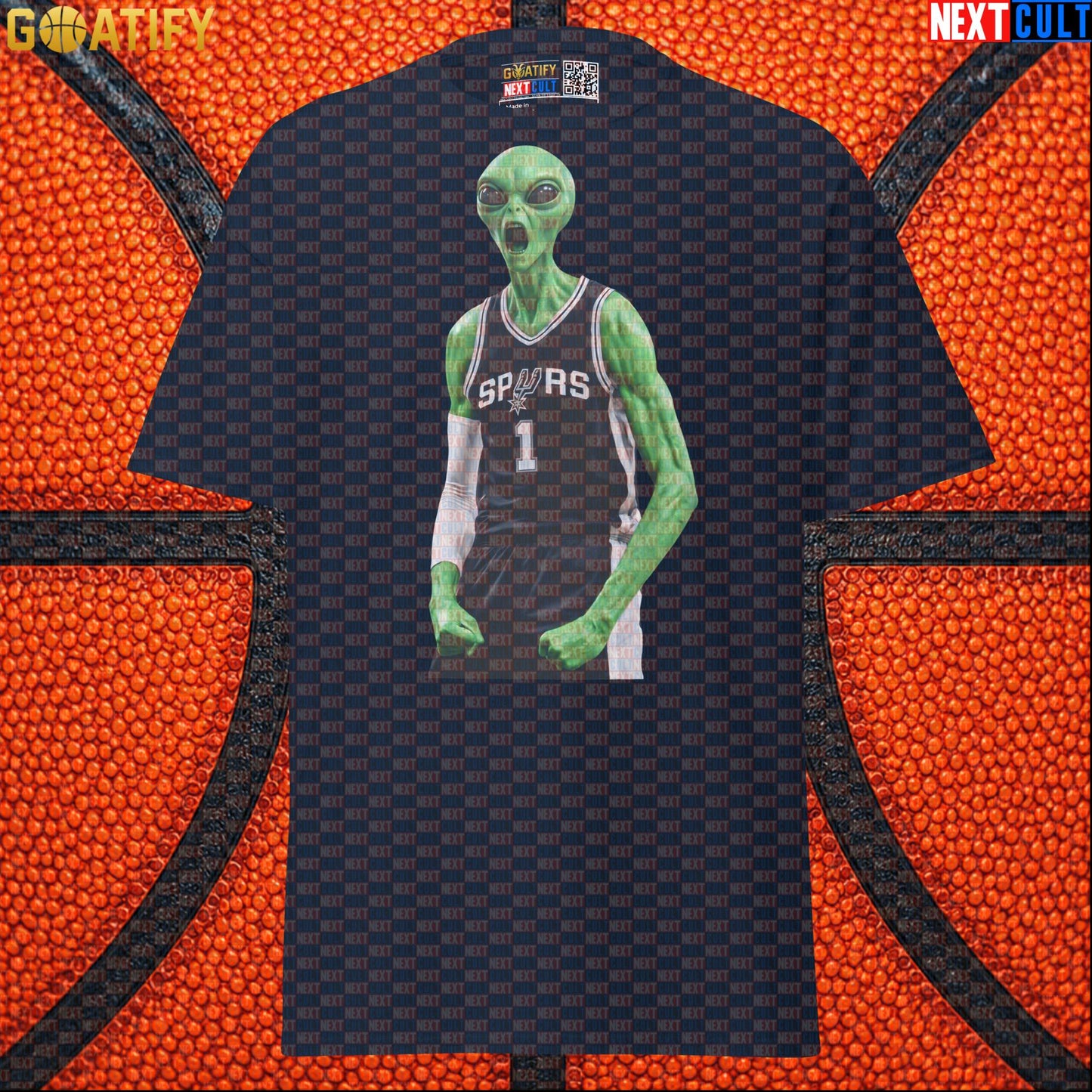 Basketball T-Shirt Alien Wemby Screaming Graphic for Victor Wembanyama and Spurs Fans |  | ["Basketball", "France", "NBA", "San Antonio Spurs", "Victor Wembanyama", "Wemby"]
