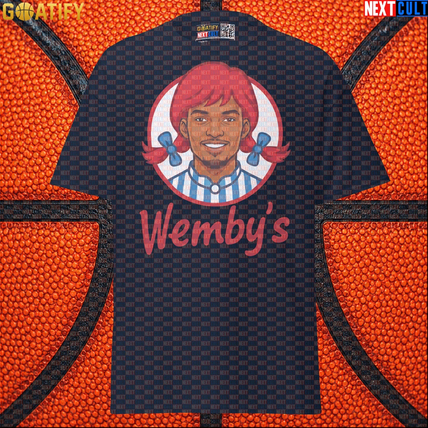 Basketball T-Shirt Wemby's Fast Food Parody for Victor Wembanyama Fans and NBA Gifts |  | ["Basketball", "France", "NBA", "San Antonio Spurs", "Victor Wembanyama", "Wemby"]