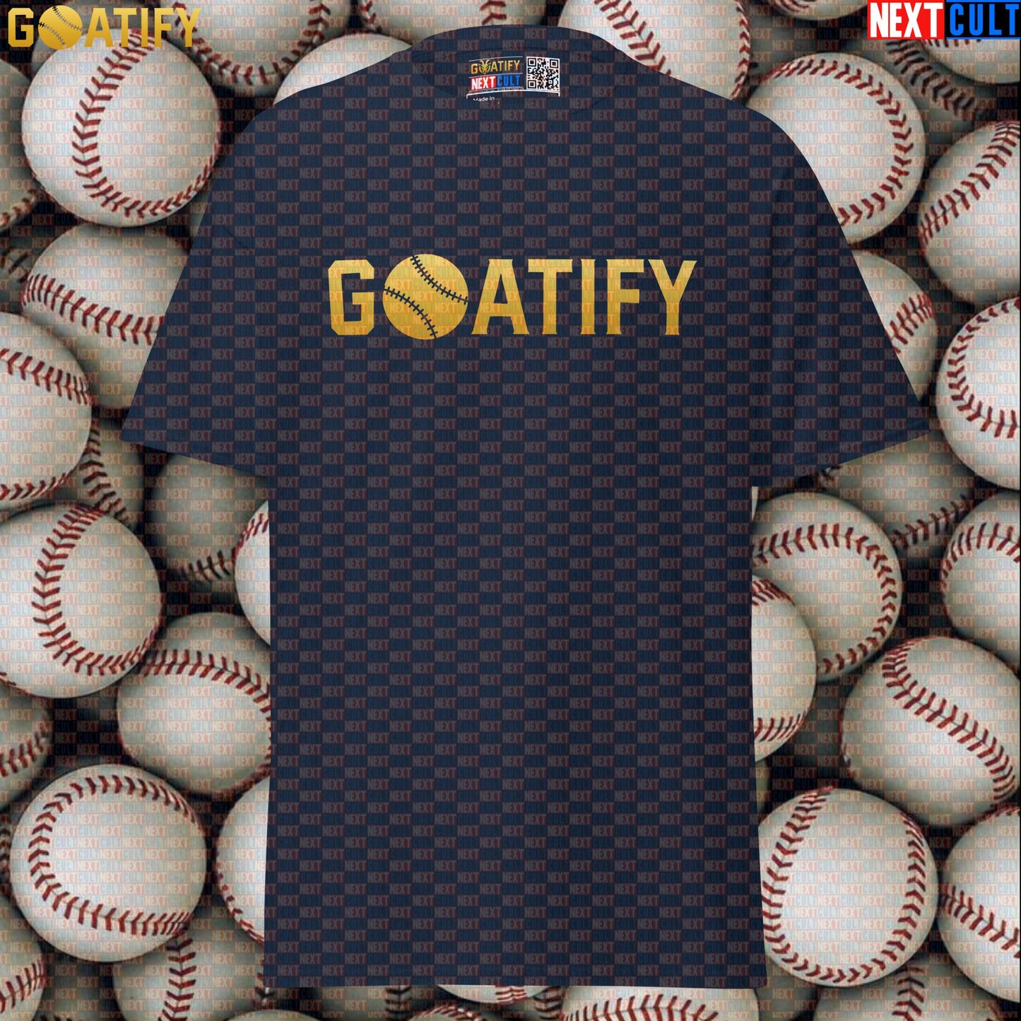 T-Shirt GOATIFY Baseball GOAT Graphic Tee for MLB Fans Greatest of All Time Sports Gift | T-shirts | ["Baseball", "MLB", "NCB"]