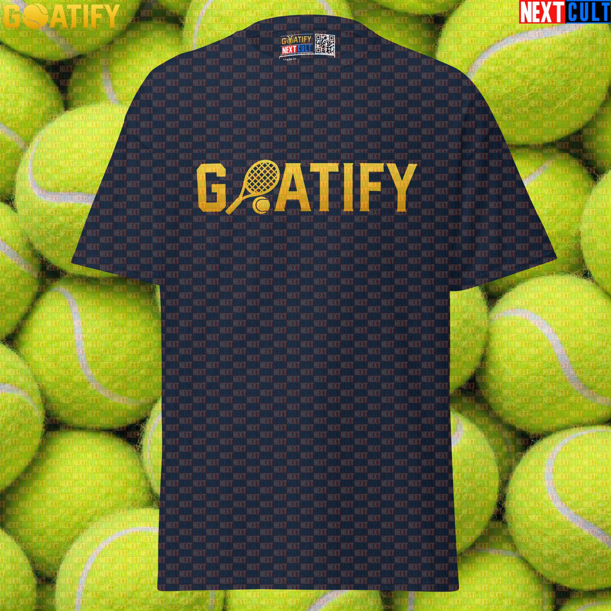 Tennis GOAT T-Shirt Golden Racket & Ball Graphic for Players, Fans & Gifts | GOATIFY | T-shirts | ["NCB", "Tennis"]
