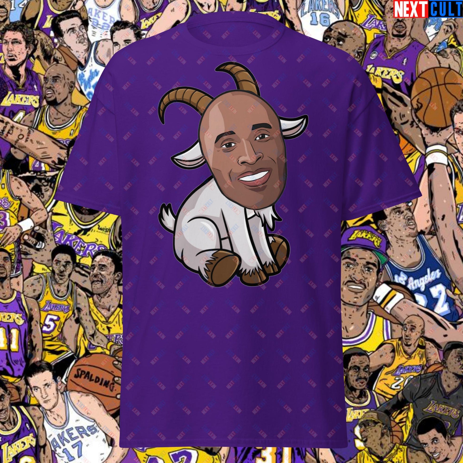 Kobe Bryant G.O.A.T. T-Shirt - Settle the Debate Casual Top - Greatest of All Time NBA Meme Tee for Basketball Fans - Perfect Gift for Kobe Fans Unisex tee Purple T-shirts Basketball G.O.A.T. Kobe Bryant Los Angeles Lakers NBA Next Cult Brand