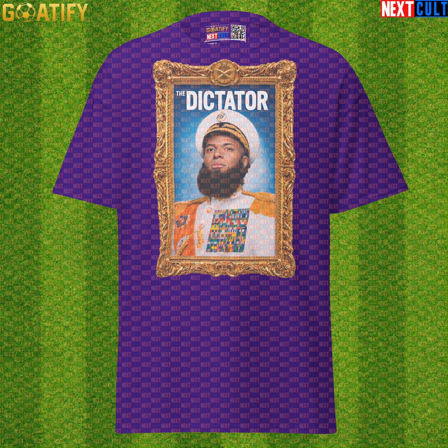 Kylian Mbappe T-Shirt – The Dictator Baroque Football Tee for France and Real Madrid Fans Purple Next Cult Brand