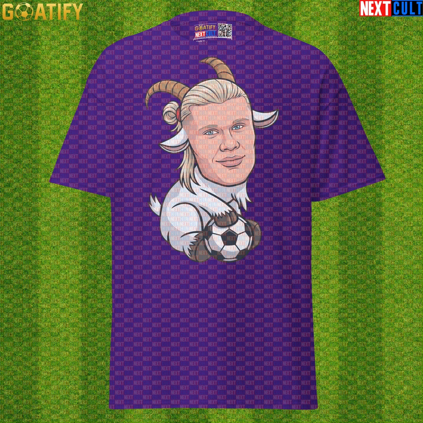 Erling Haaland T-Shirt – GOAT Goal Machine Graphic Tee Gift for Man City and Norway Fans |  | ["Borussia Dortmund", "Erling Haaland", "Football", "Manchester City", "Norway", "Soccer"]