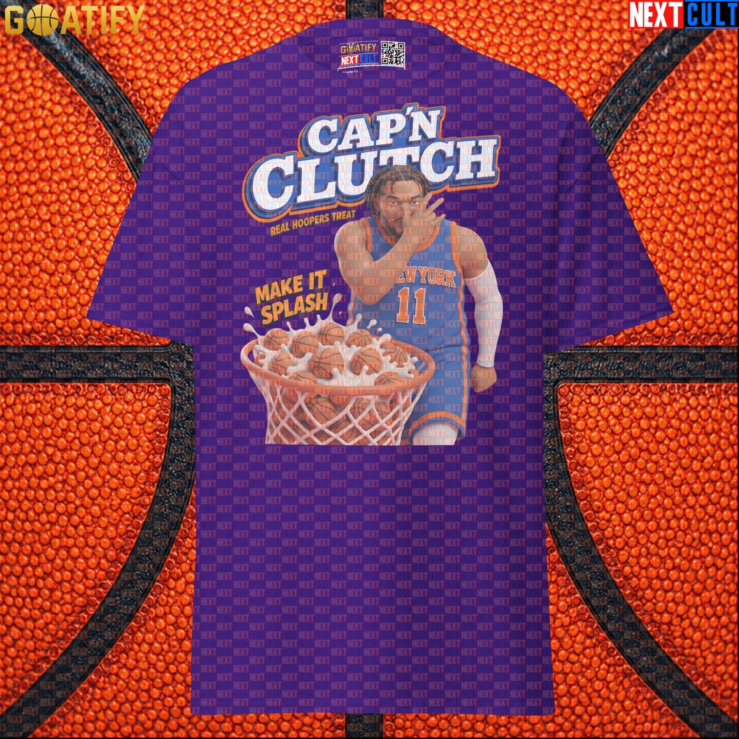 Jalen Brunson T-Shirt – Cap’n Clutch Cereal Parody Tee for Knicks Championship Fans |  | ["Basketball", "Jalen Brunson", "NBA", "New York Knicks"]