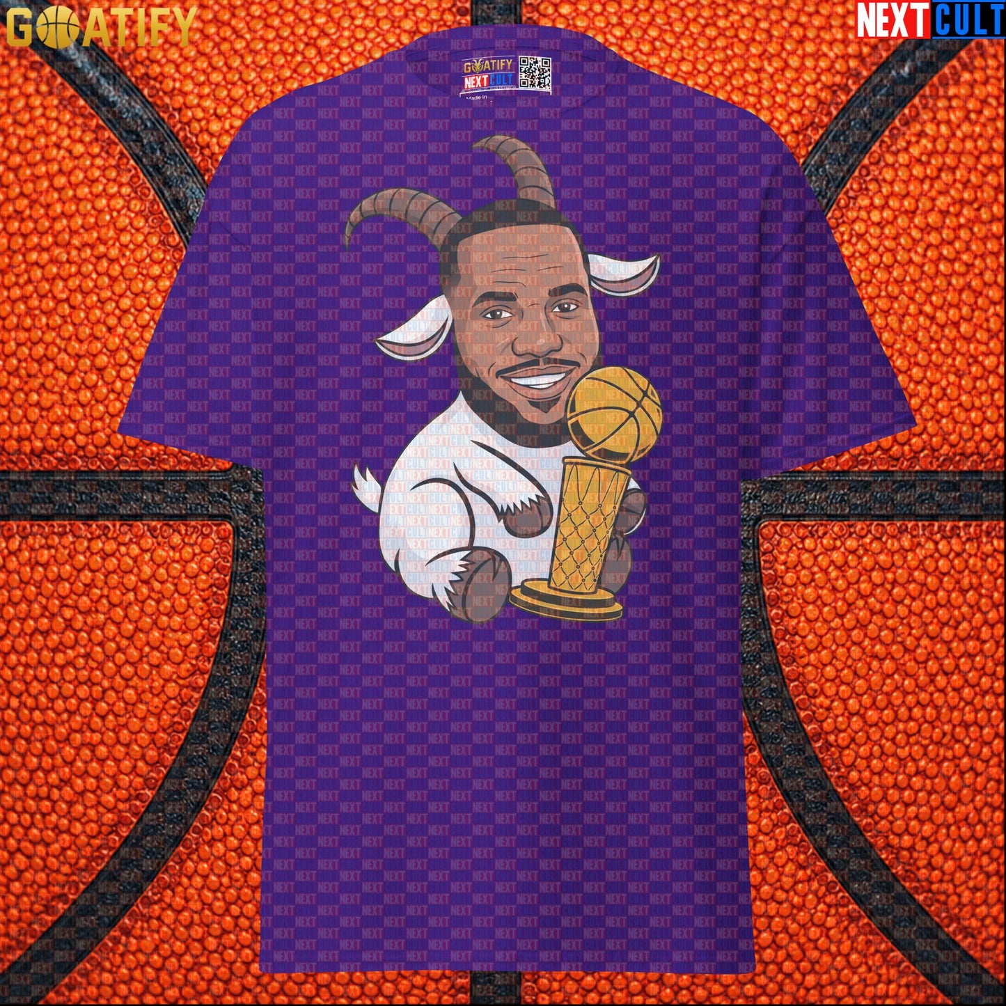 LeBron James T-Shirt – LeGOAT Champion Graphic Tee for NBA Fans and Basketball Gifts |  | ["Basketball", "Cleveland Cavaliers", "LeBron James", "Los Angeles Lakers", "Miami Heat", "NBA"]