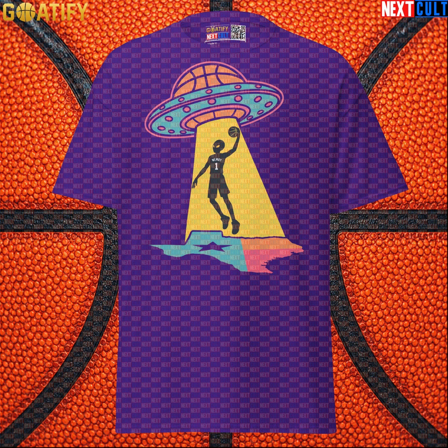 Basketball T-Shirt Alien Wemby UFO Abduction Graphic for Spurs Fans and Game Day Gifts |  | ["Basketball", "France", "NBA", "San Antonio Spurs", "Victor Wembanyama", "Wemby"]