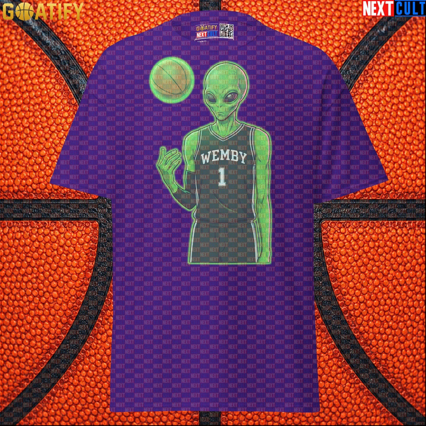 Basketball T-Shirt Alien Wemby Graphic for Spurs Fans, Victor Wembanyama Sci-Fi Gift |  | ["Basketball", "France", "NBA", "San Antonio Spurs", "Victor Wembanyama", "Wemby"]