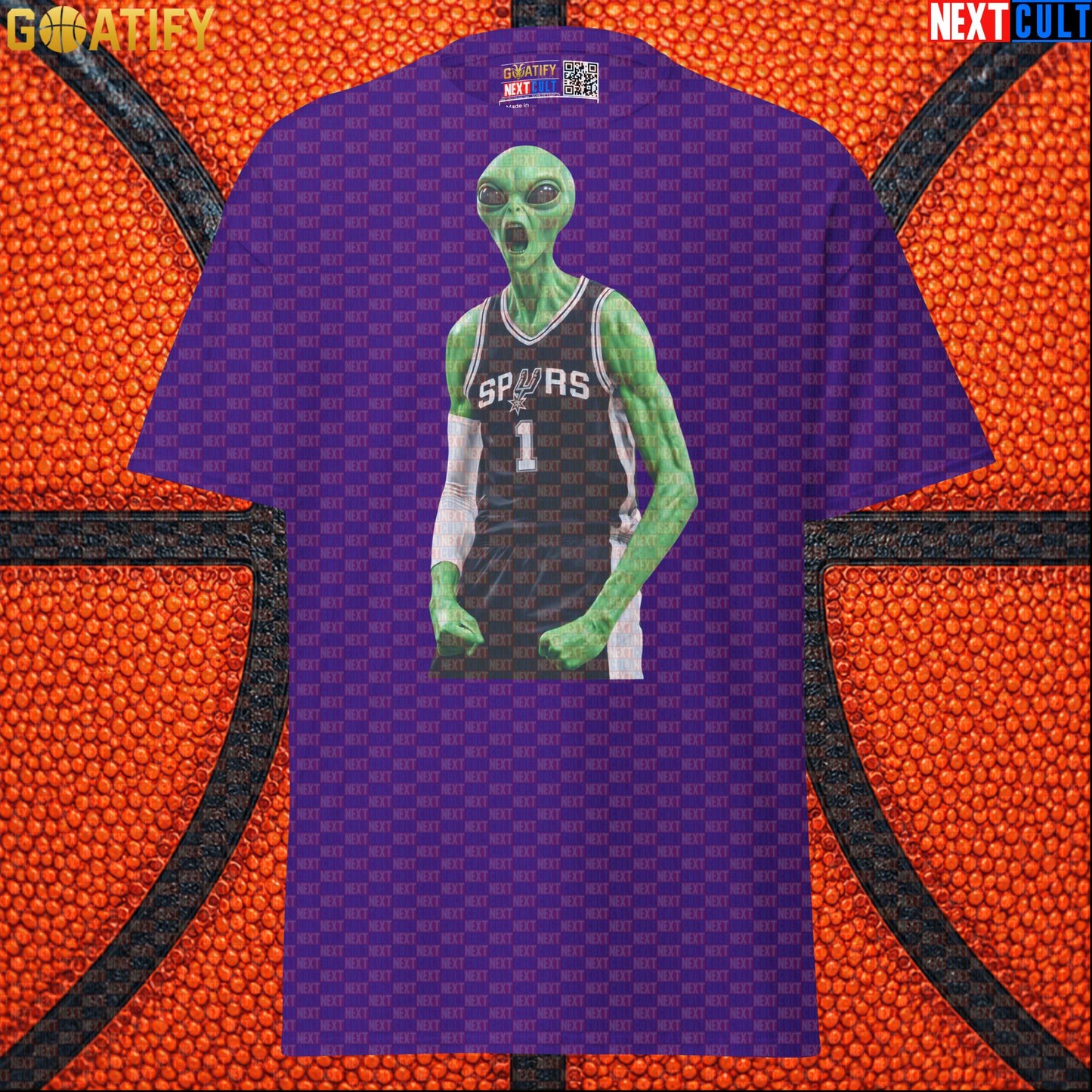 Basketball T-Shirt Alien Wemby Screaming Graphic for Victor Wembanyama and Spurs Fans |  | ["Basketball", "France", "NBA", "San Antonio Spurs", "Victor Wembanyama", "Wemby"]