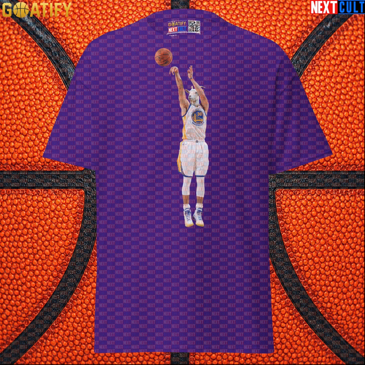 T-Shirt Stephen Curry GOAT 3 Pointer Graphic Tee for Warriors Fans NBA Basketball Gift Purple T-shirts Next Cult Brand