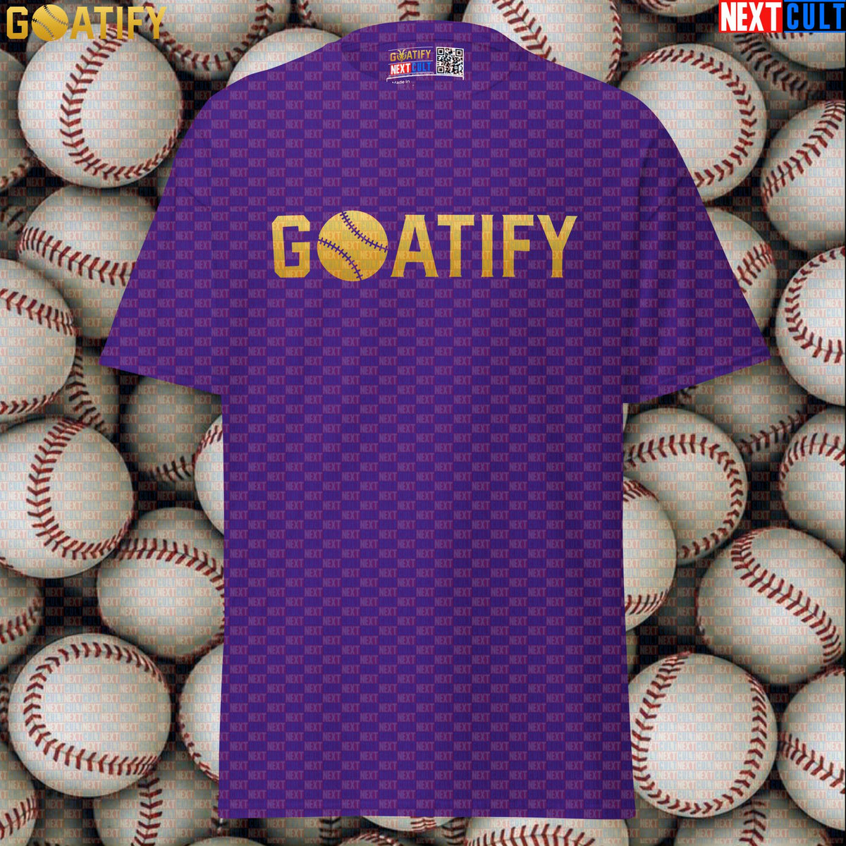 T-Shirt GOATIFY Baseball GOAT Graphic Tee for MLB Fans Greatest of All Time Sports Gift | T-shirts | ["Baseball", "MLB", "NCB"]