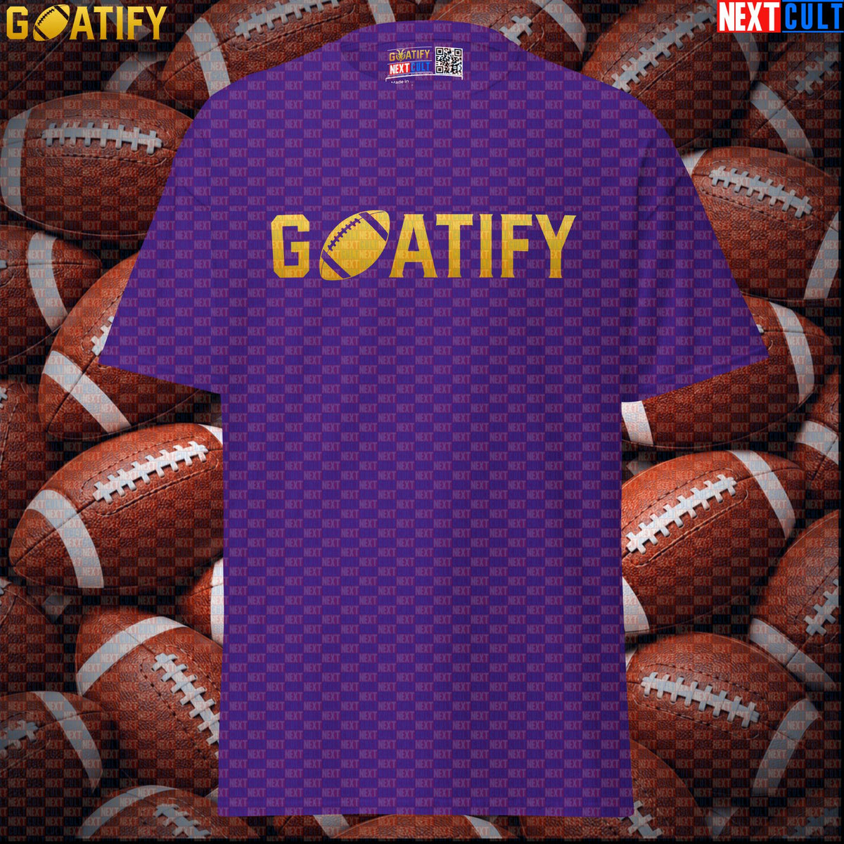 T-Shirt GOATIFY Football GOAT Graphic Tee for NFL Fans Greatest of All Time Sports Gift | T-shirts | ["American Football", "NCB", "NFL"]