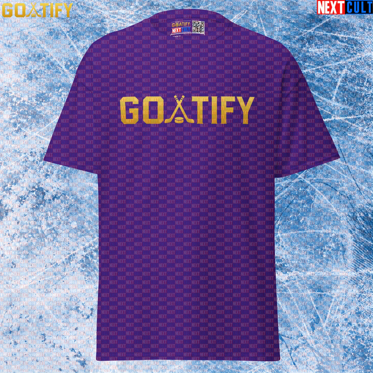 Hockey GOAT T-Shirt GOATIFY Gold Logo Graphic Tee for NHL Fans & Ice Hockey Gifts | T-shirts | ["Hockey", "NCB", "NHL"]