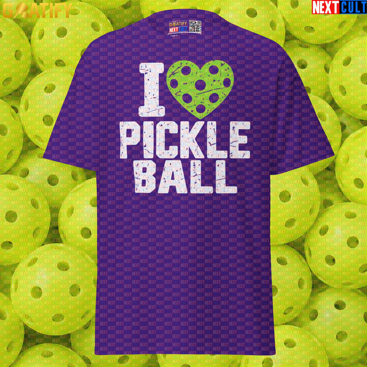 Pickleball T-Shirt I Love Pickleball Retro Heart Graphic for Players, Fans & Gifts | T-shirts | ["NCB", "Pickleball"]