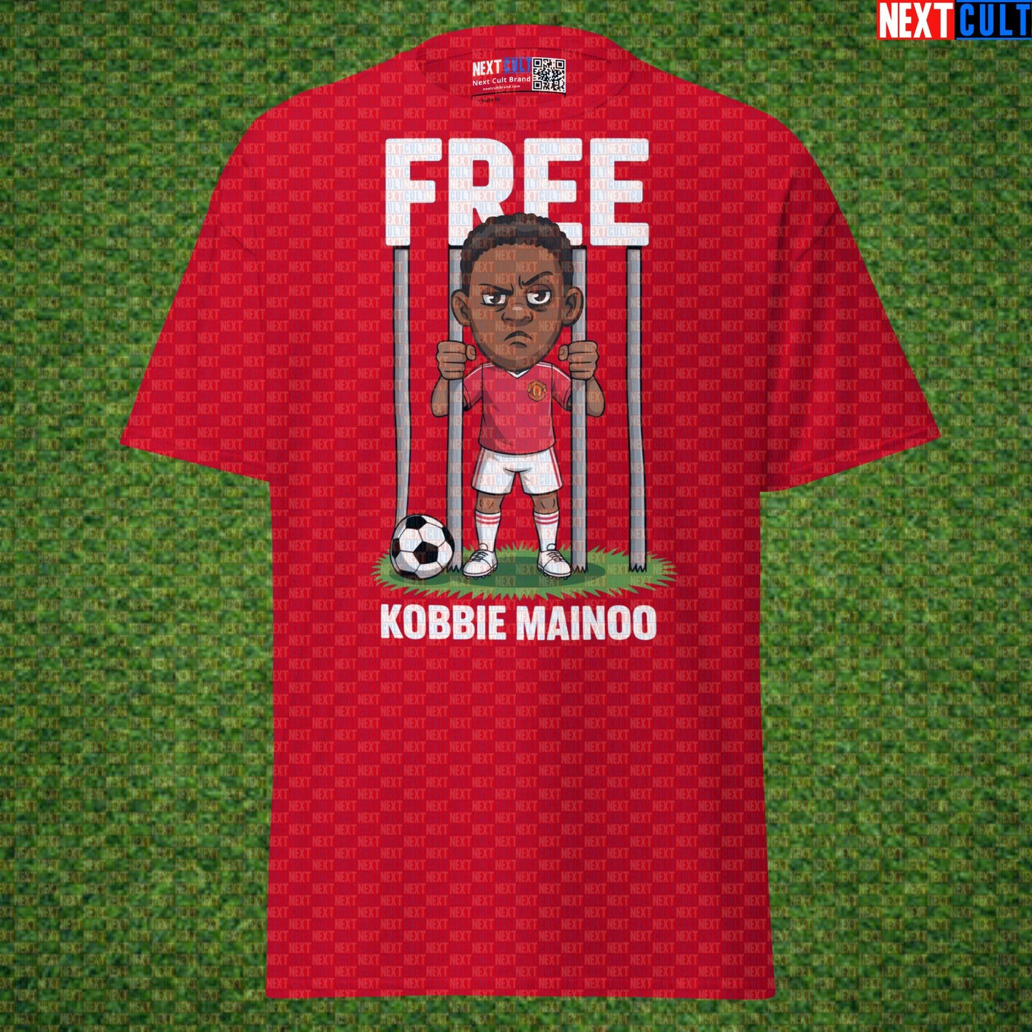 Free Kobbie Mainoo T-Shirt | Funny Let Him Play Football Shirt for Manchester United Fans Red T-shirts Football Kobbie Mainoo Manchester United Next Cult Brand