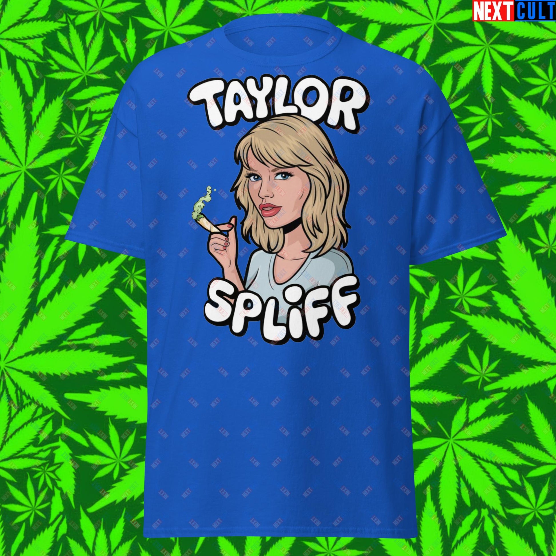 Taylor Spliff Pop Music Star Pothead Stoner Funny Weed Meme Unisex tee Royal T-shirts Music Weed Next Cult Brand