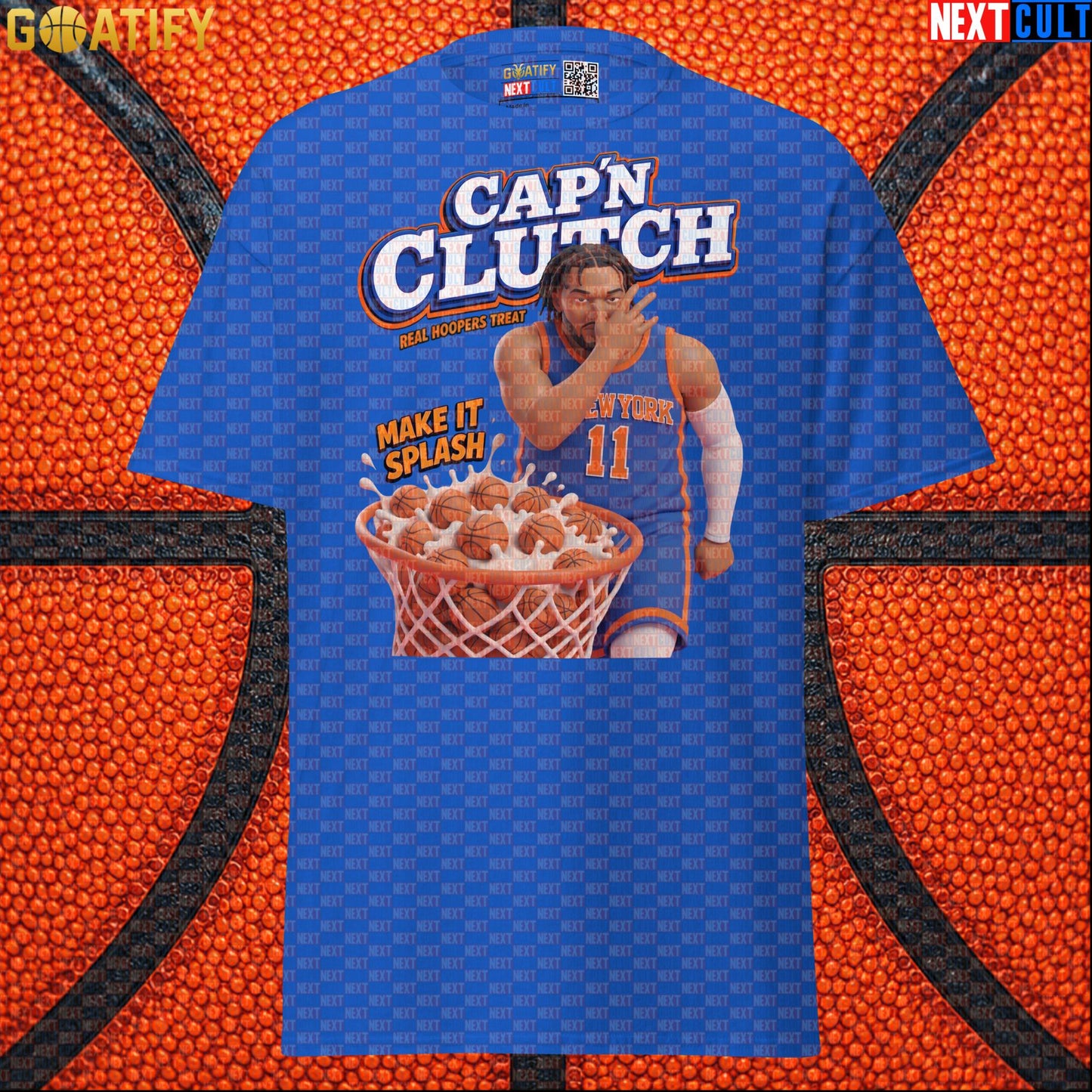 Jalen Brunson T-Shirt – Cap’n Clutch Cereal Parody Tee for Knicks Championship Fans |  | ["Basketball", "Jalen Brunson", "NBA", "New York Knicks"]
