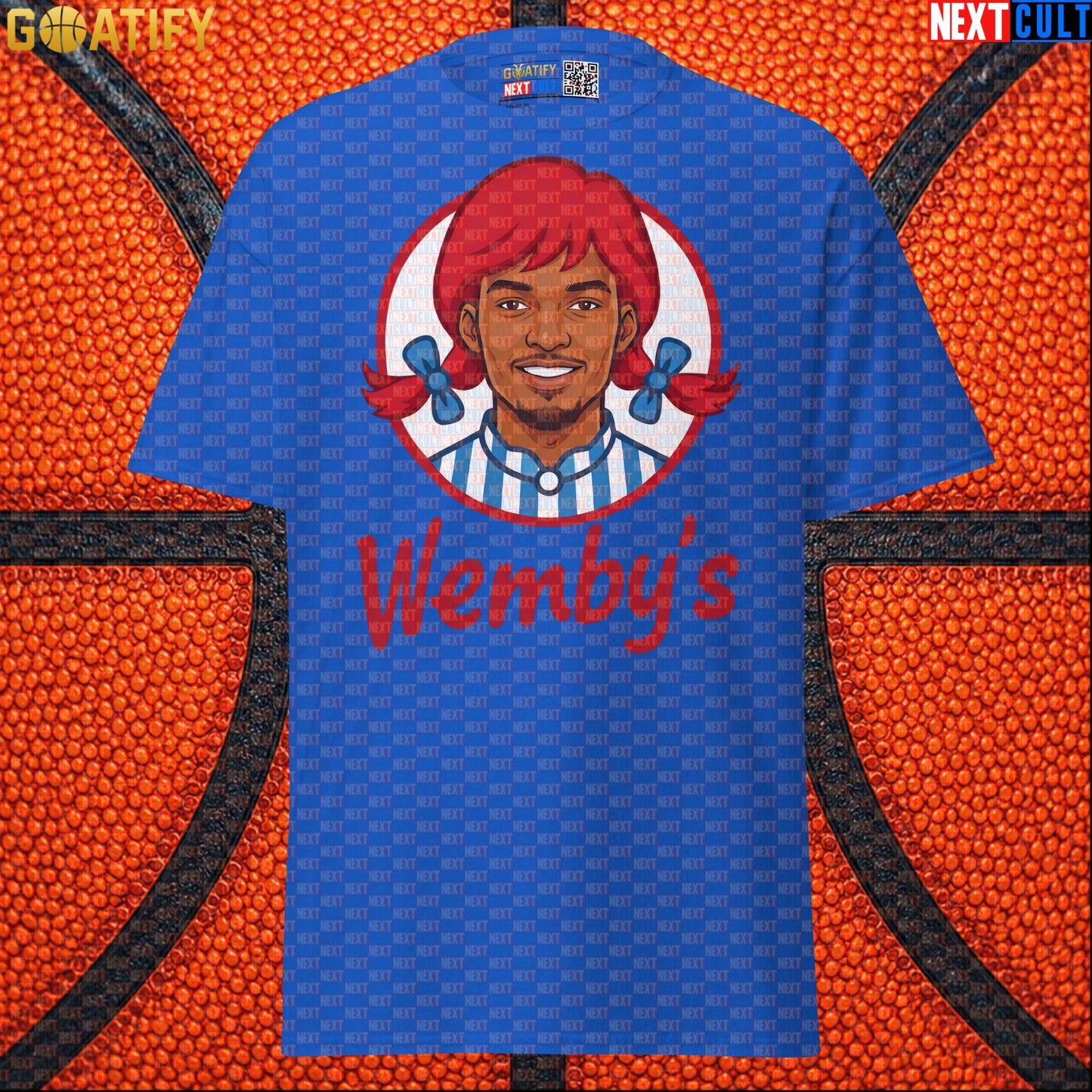 Basketball T-Shirt Wemby's Fast Food Parody for Victor Wembanyama Fans and NBA Gifts |  | ["Basketball", "France", "NBA", "San Antonio Spurs", "Victor Wembanyama", "Wemby"]