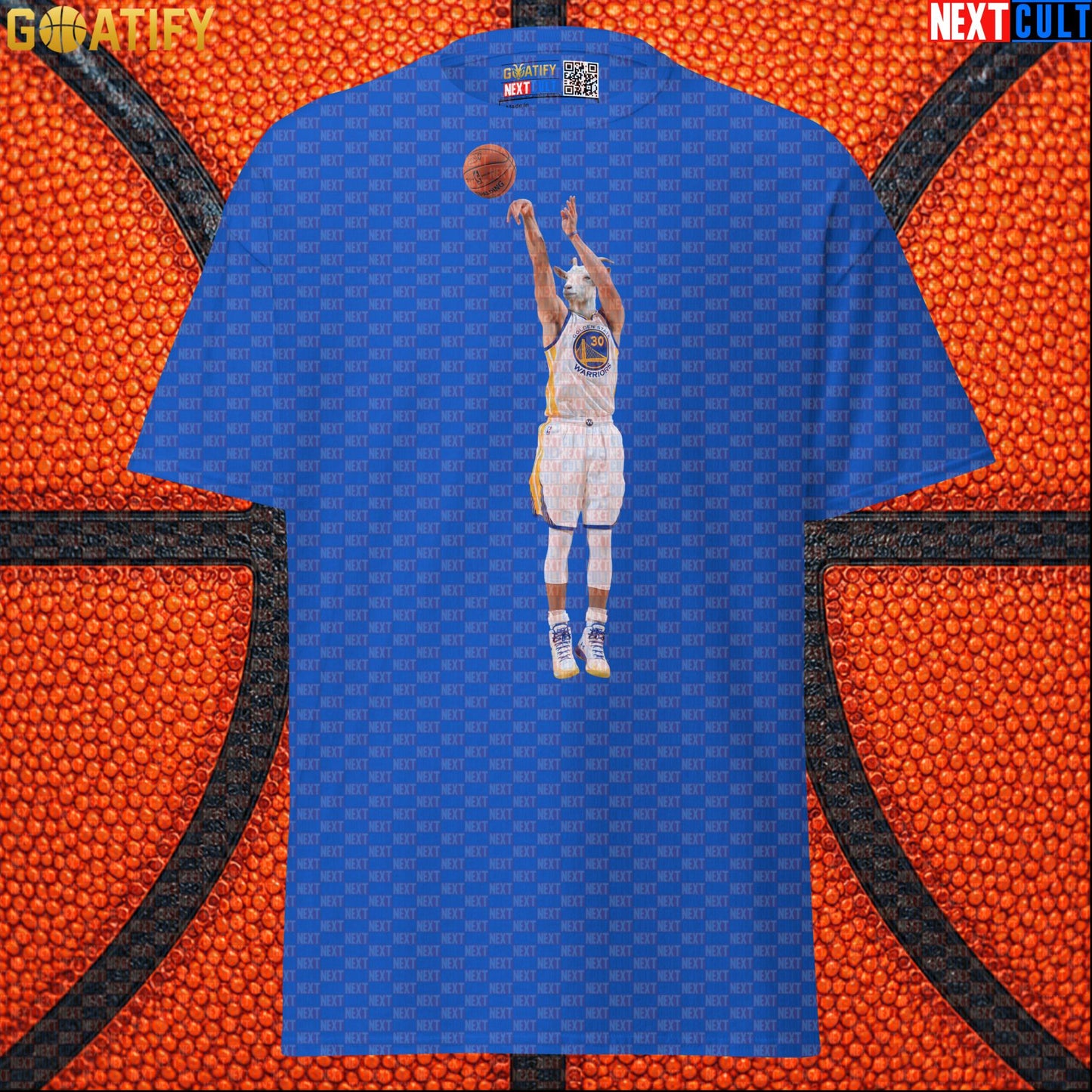 T-Shirt Stephen Curry GOAT 3 Pointer Graphic Tee for Warriors Fans NBA Basketball Gift Royal T-shirts Next Cult Brand
