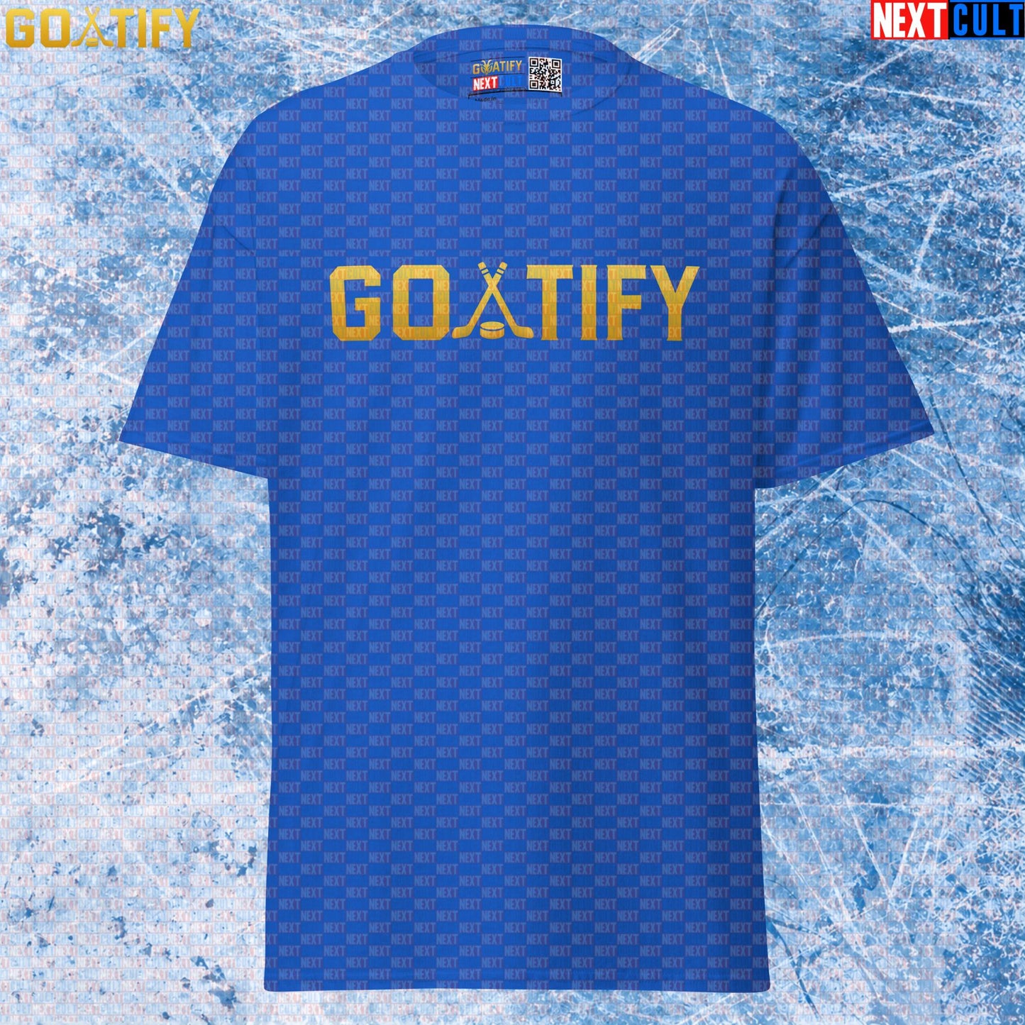 Hockey GOAT T-Shirt GOATIFY Gold Logo Graphic Tee for NHL Fans & Ice Hockey Gifts | T-shirts | ["Hockey", "NCB", "NHL"]
